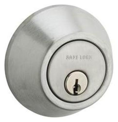 Photos - Door Lock Deadbolt Kwikset SD9100 Safe Lock by Kwikset Single Cylinder Keyed Entry Satin Chrome Door Hardware Deadbolts Keyed Entry De