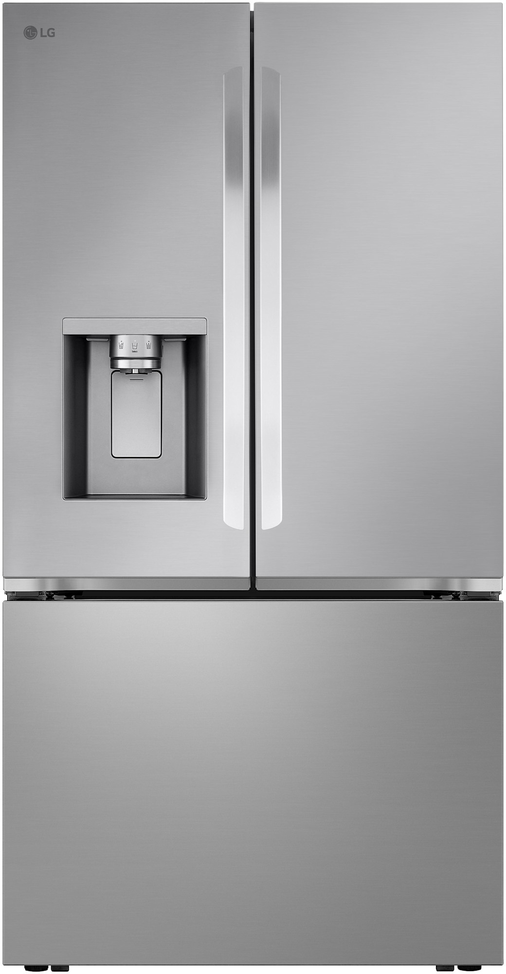 LG LRRXC2606 36 Inch Wide 25.5 Cu. Ft. Energy Star Certified Fingerprint Resistant French Door Refrigerator with Craft Ice and Dual Ice Maker