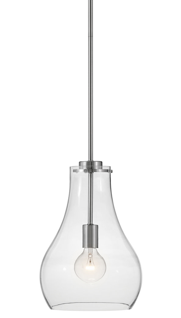 Photos - Chandelier / Lamp Lark 83117 Frankie 1 Light 10" Wide Mini Pendant Brushed Nickel Indoor Lighting Pendants 83117BN 