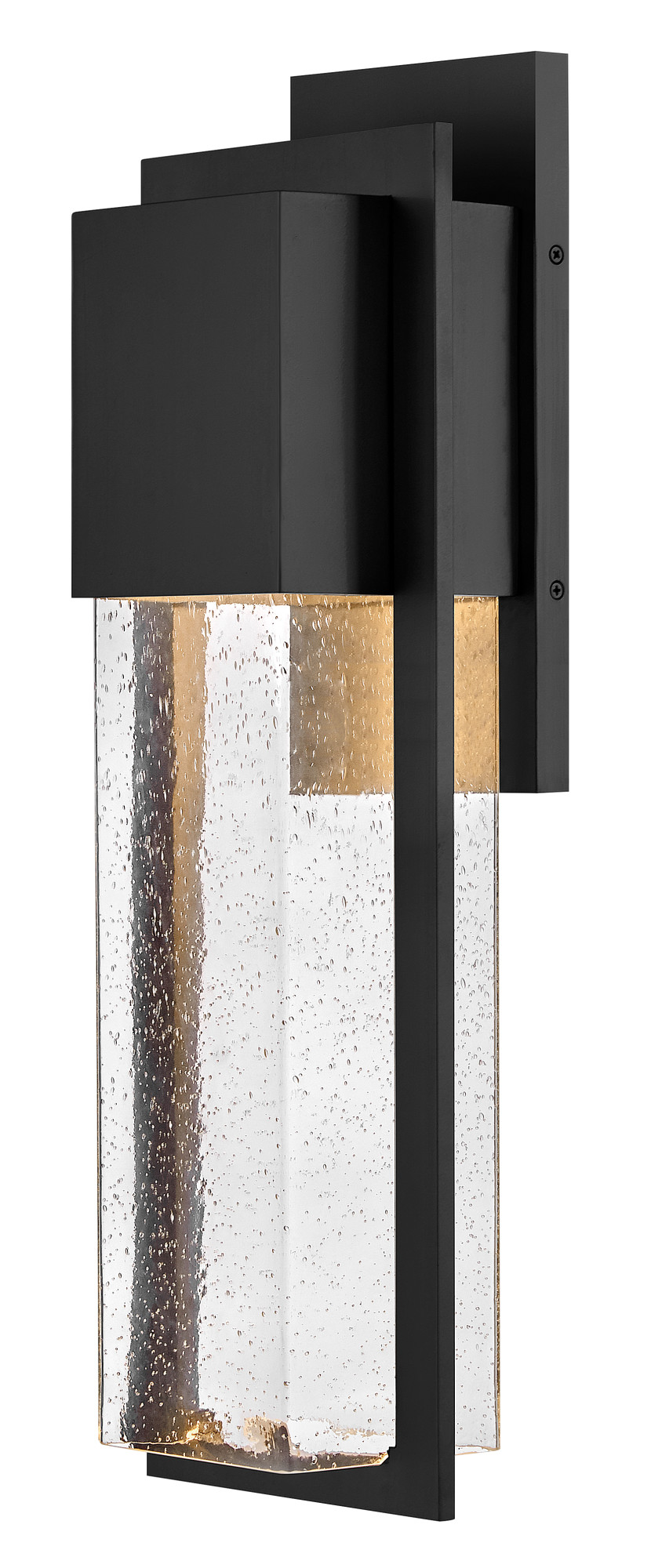 Photos - Floodlight / Street Light Lark 82015-LL Alex 26" Tall LED Outdoor Wall Sconce with Seedy Glass Shade Black Outdoor Lighting Wall Sconces 82015BK-LL 