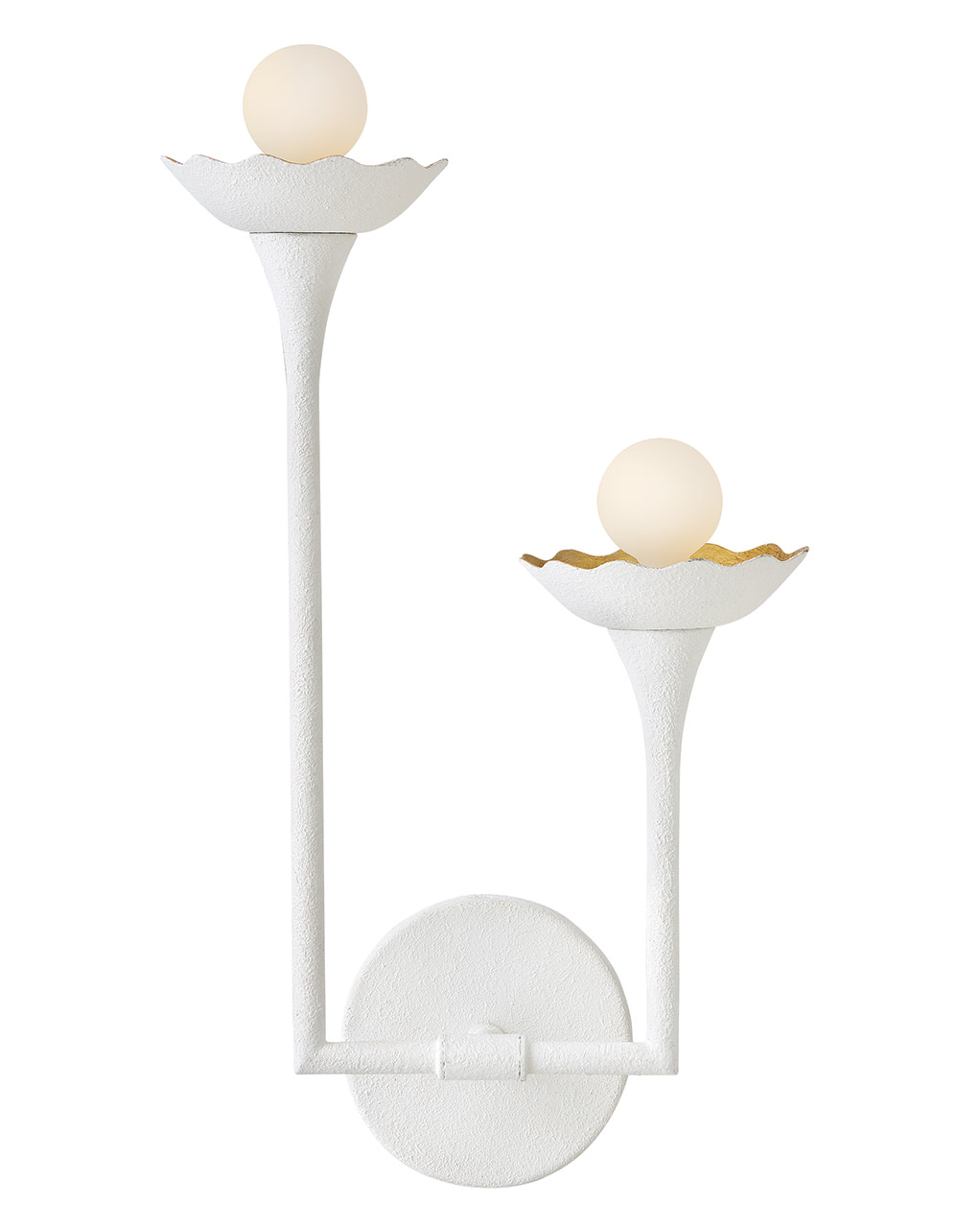 Photos - Chandelier / Lamp Lark 84242 Darla 2 Light 17" Tall Wall Sconce Textured Plaster Indoor Lighting Wall Sconces 84242TXP 