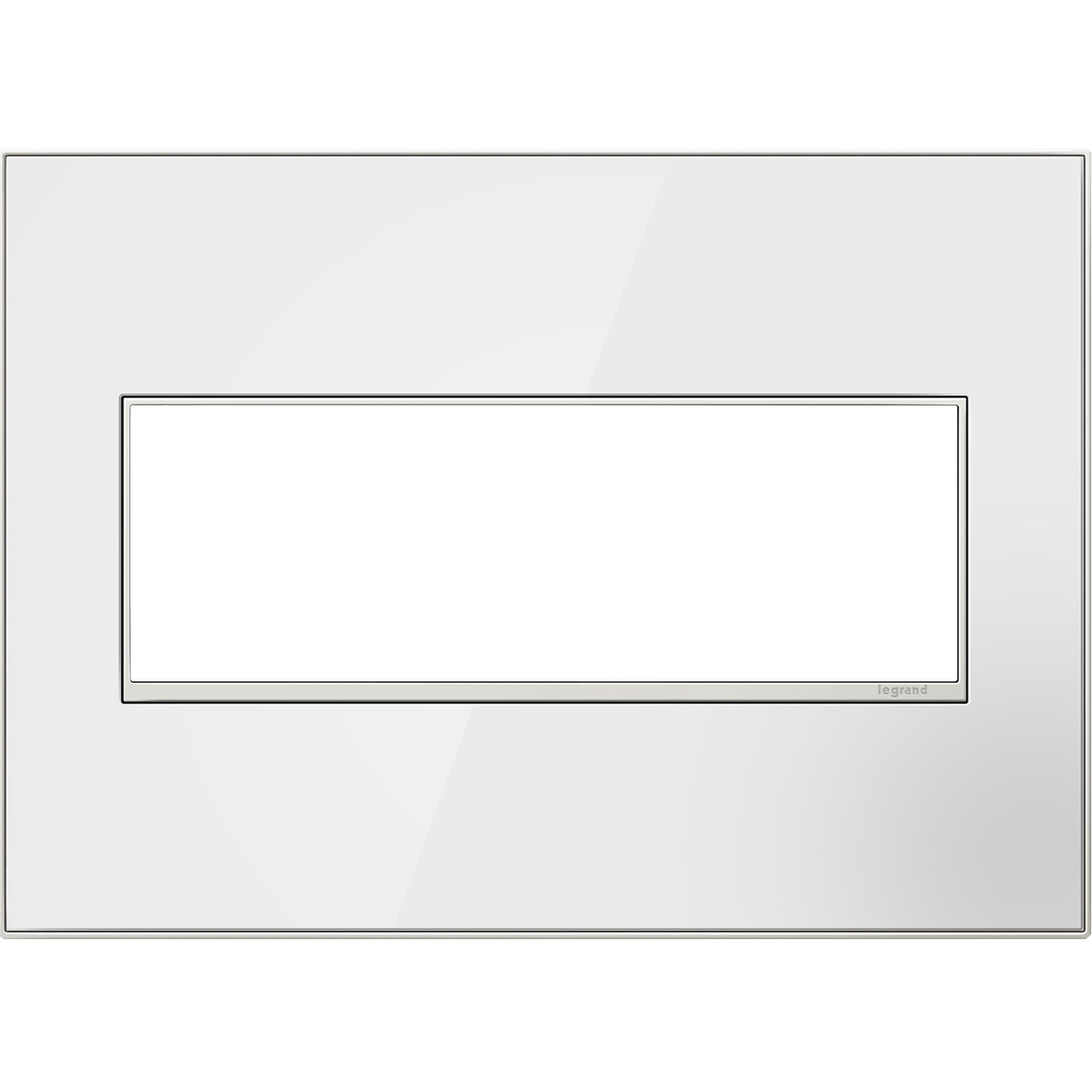 Photos - Circuit Breaker Legrand AWM3G4 adorne Real Materials Metal 3-Gang Light Switch / Outlet Cover Wall Plate Mirror White Wall Controls Wall Pla
