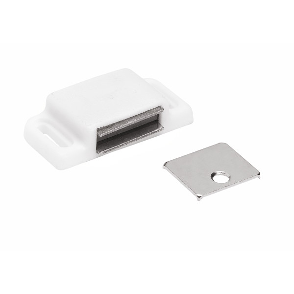 Photos - Furniture Hardware LIBERTY Hardware C080X0C-P Heavy Duty Magnet Catch with Strike White Catches and Latches Cabinet Catches and Latches Magneti