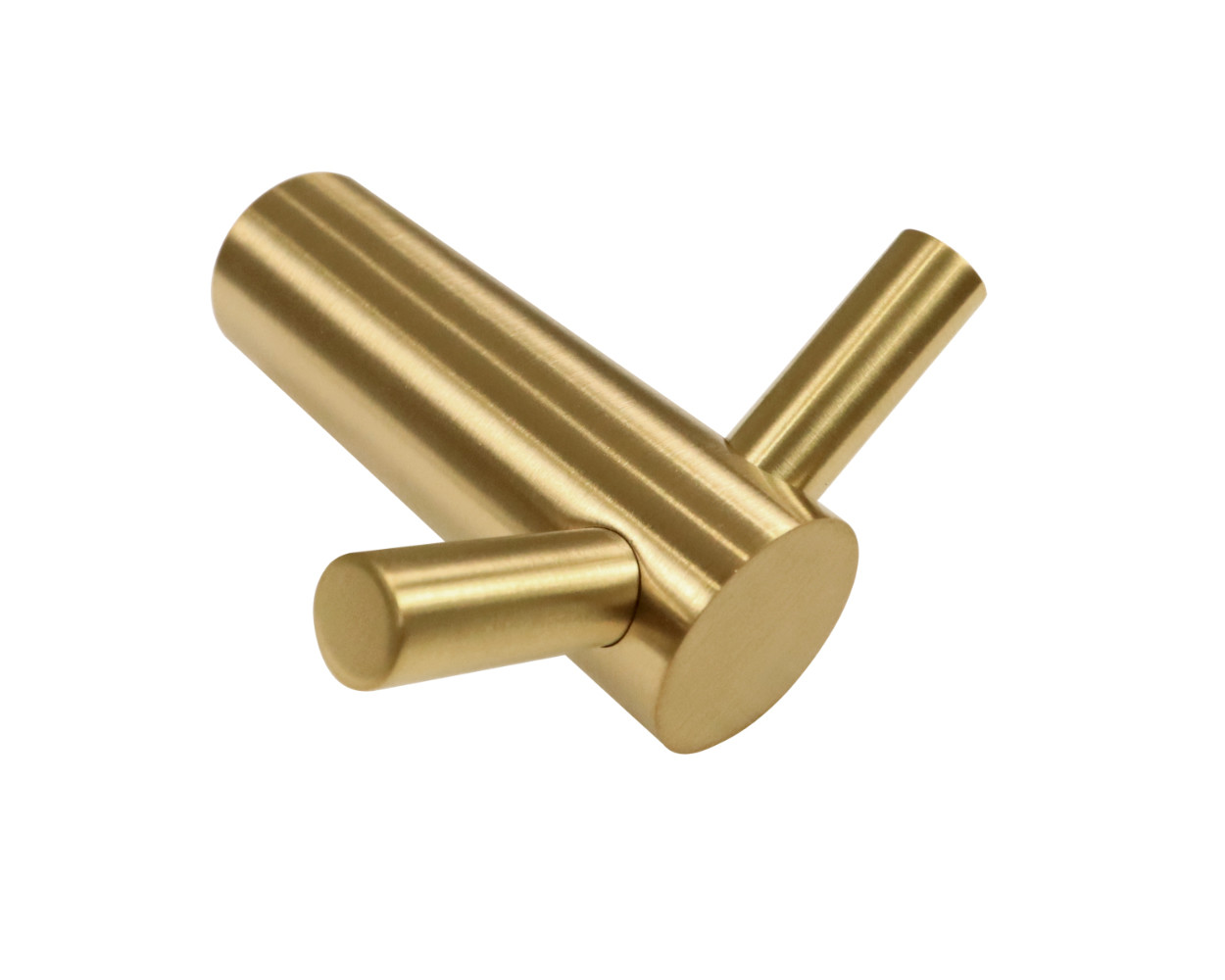 Photos - Towel Holder Steel Linnea HK-155D 304 Grade Stainless  Double Hook Robe Hook Satin Brass Bathroom Hardware and Accessories Bathroom Hardwa 