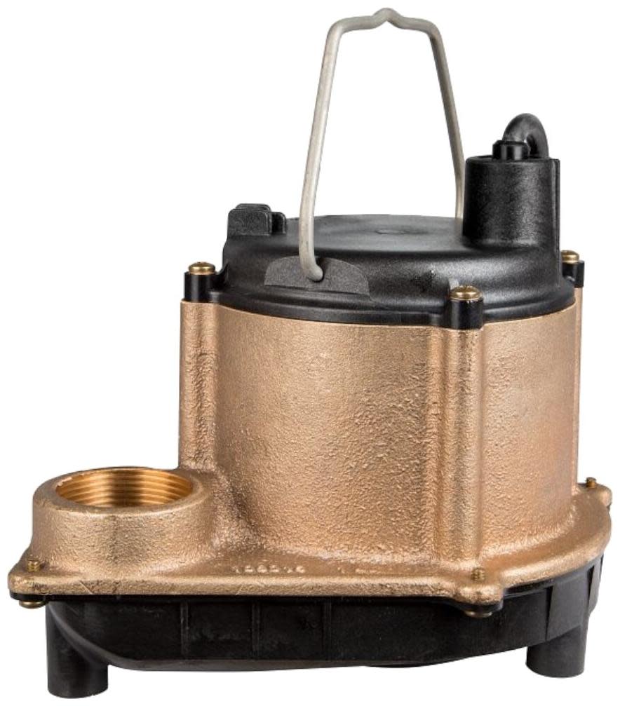 Little Giant 506257 6-CBM - 1/3 HP Cast Bronze Submersible Sump Pump with 10' Cord (Non-Automatic) Pumps Water Pumps Sump Pumps