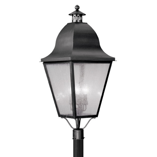 Photos - Floodlight / Street Light Livex Lighting 2554 Amwell 4 Light Outdoor Post Light Black Outdoor Lighting Post Lights Post Mount Post Lights 2554-04