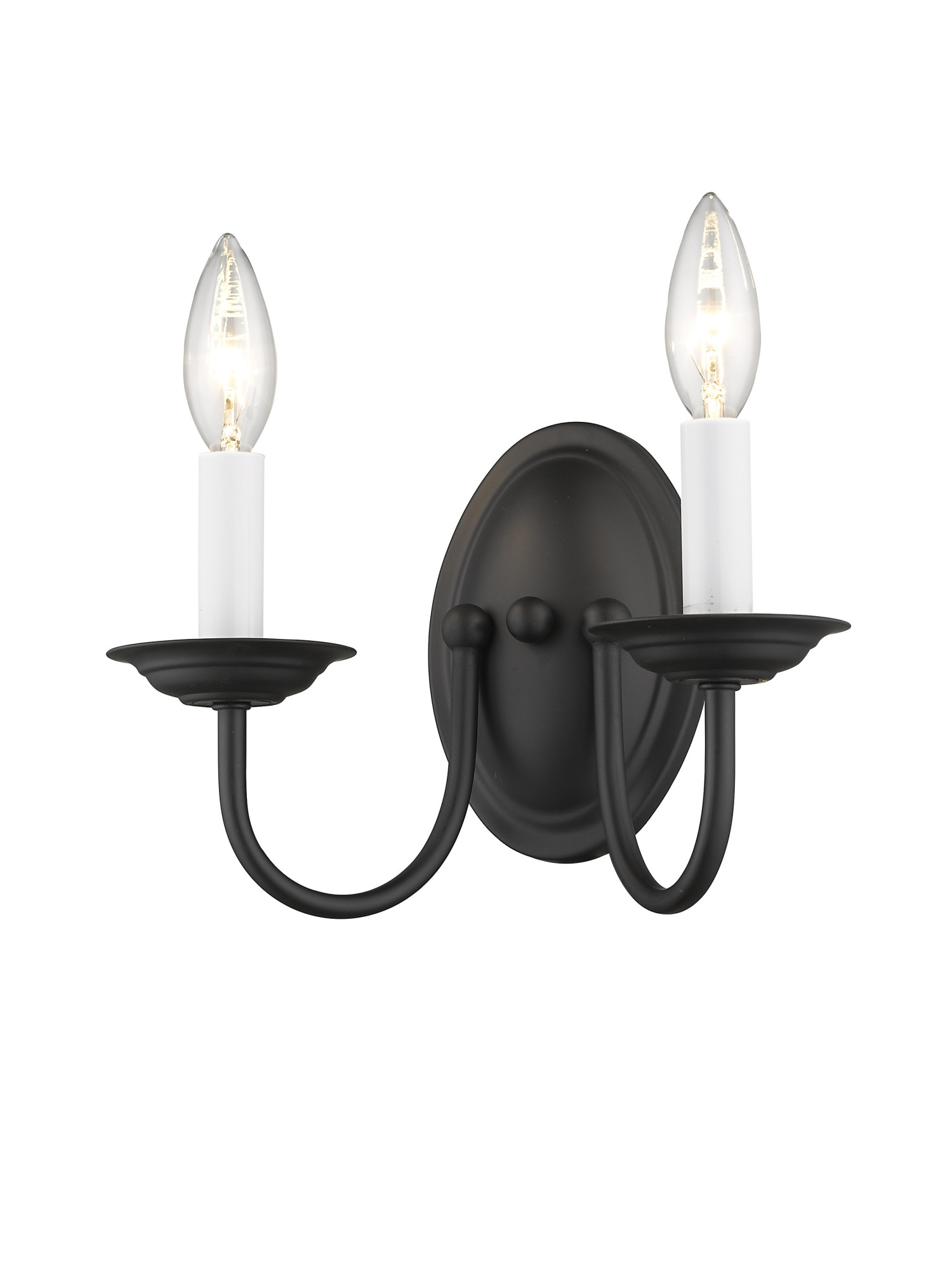 Photos - Chandelier / Lamp Coronado Livex Lighting 4152  2 Light Wall Sconce Black Indoor Lighting Wall Sconces Wall Sconces 4152-04 