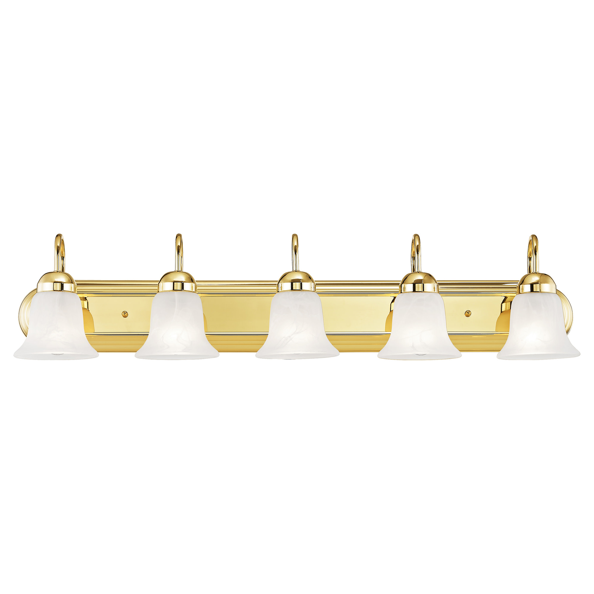 Photos - Chandelier / Lamp Riviera Livex Lighting 1075P  5 Light Bathroom Vanity Light Polished Brass Indoor Lighting Bathroom Fixtures Vanity Light 107 