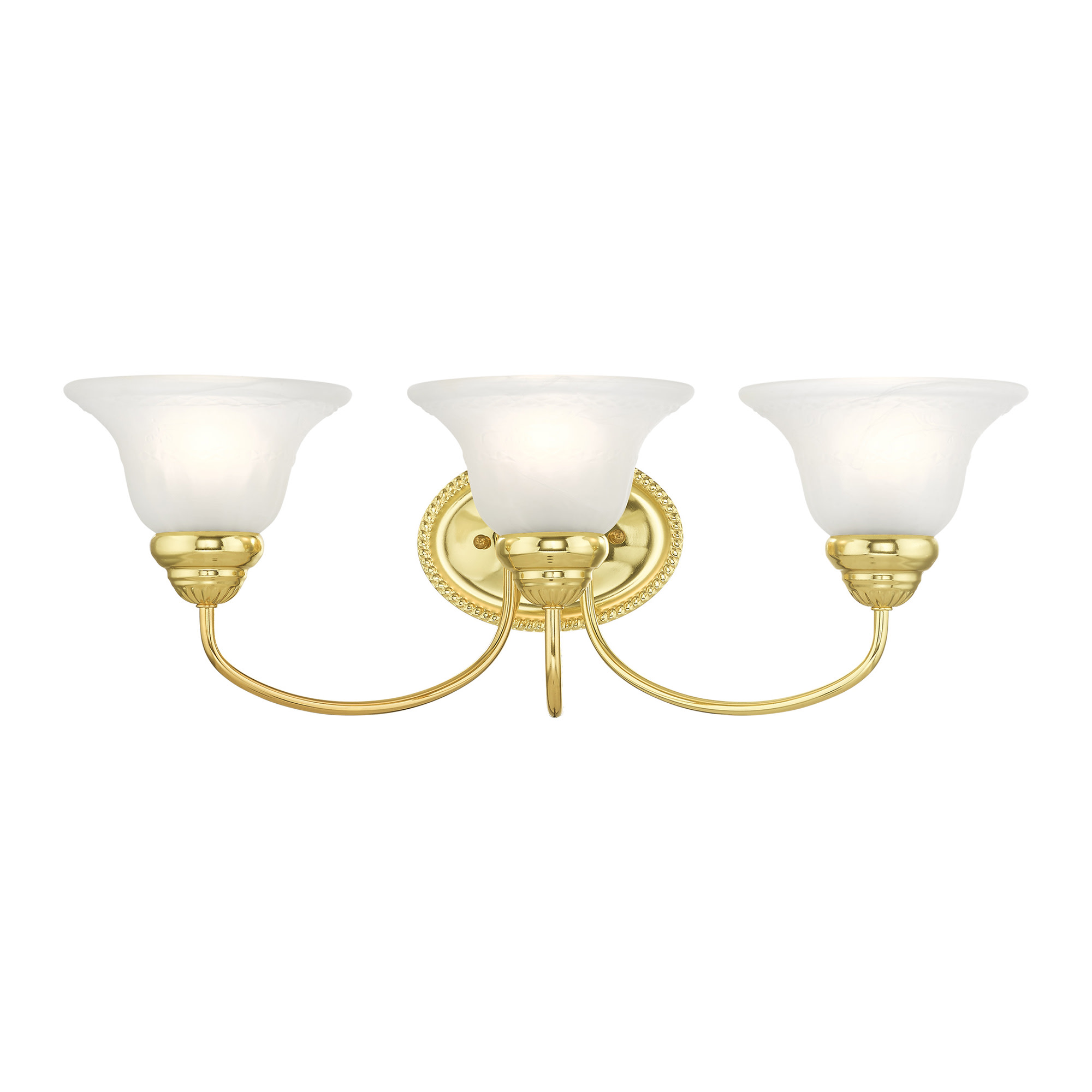 Photos - Chandelier / Lamp Livex Lighting 1533 Edgemont Bathroom Vanity Bar with 3 Lights Polished Brass Indoor Lighting Bathroom Fixtures Vanity Light