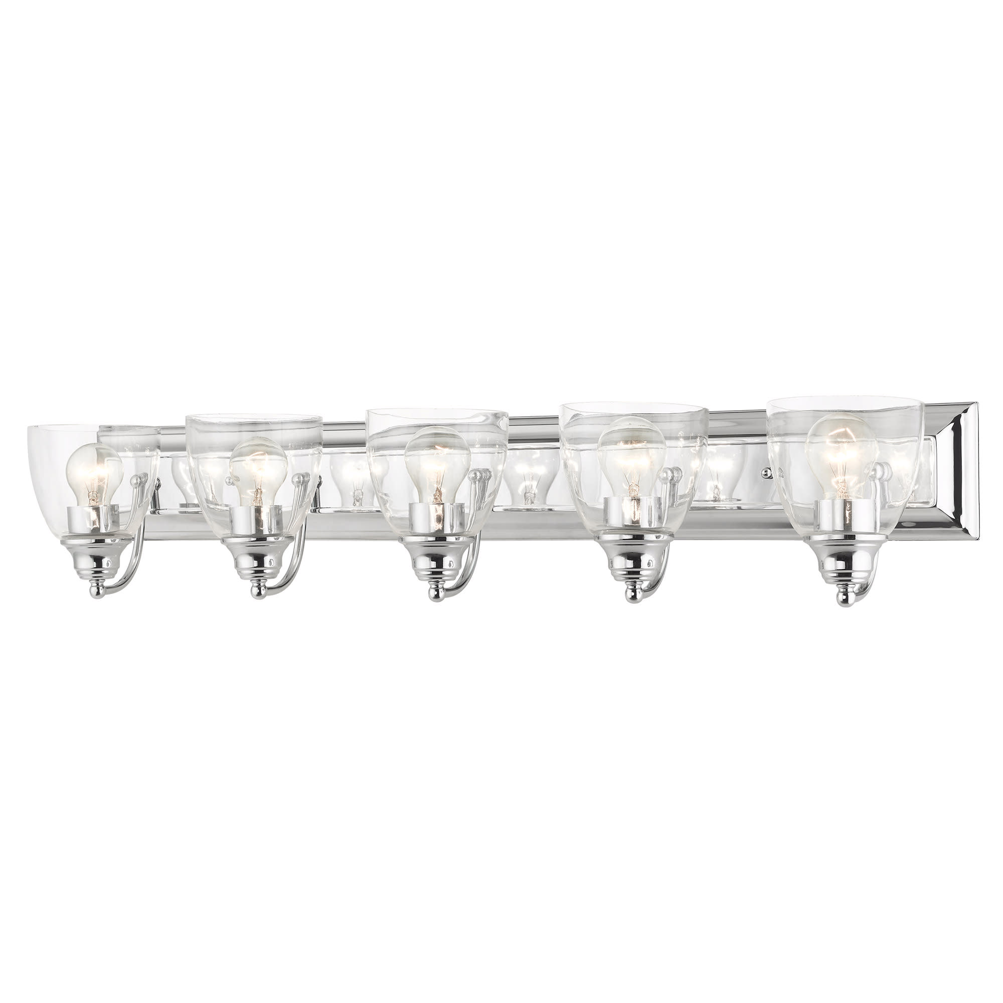 Photos - Chandelier / Lamp Livex Lighting 17075 Birmingham 5 Light 36" Wide Bathroom Vanity Light Polished Chrome Indoor Lighting Bathroom Fixtures Van