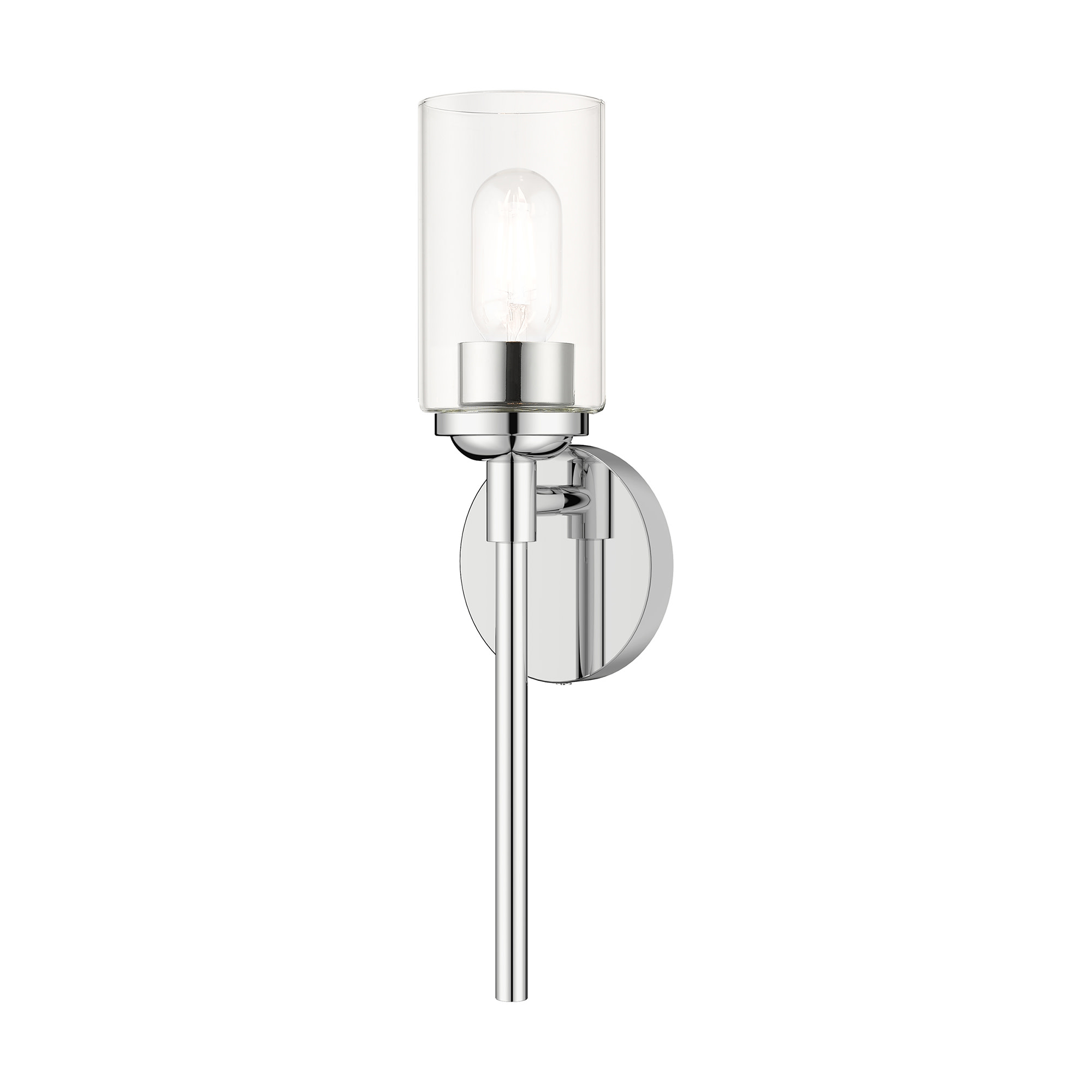 Photos - Chandelier / Lamp Livex Lighting 18081 Whittier 18" Tall Bathroom Sconce Polished Chrome Indoor Lighting Bathroom Fixtures Bathroom Sconce 180
