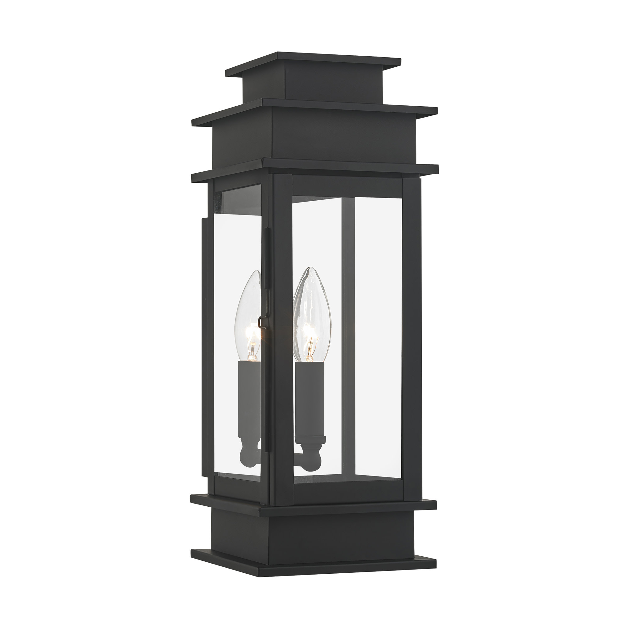 Photos - Floodlight / Street Light Princeton Livex Lighting   1 Light Outdoor Wall Sconce with Clear Glass Shades Black Outdoor Lighting Wall Sconces Outdoo  2013
