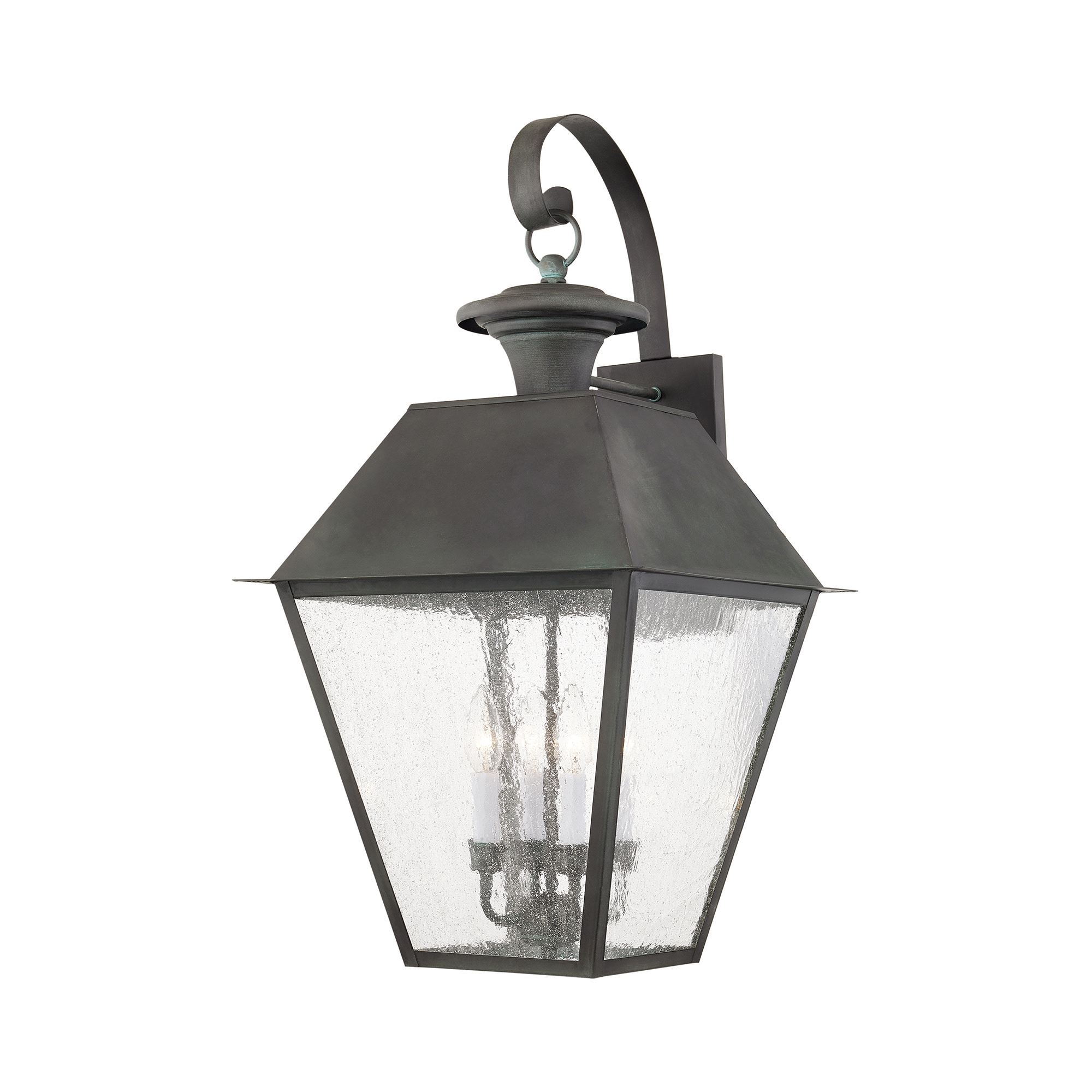 Photos - Floodlight / Street Light Mansfield Livex Lighting 2172 Large Outdoor Wall Sconce with 4 Lights Charcoal Outdoor Lighting Wall Sconces Outdoor Wall Sc