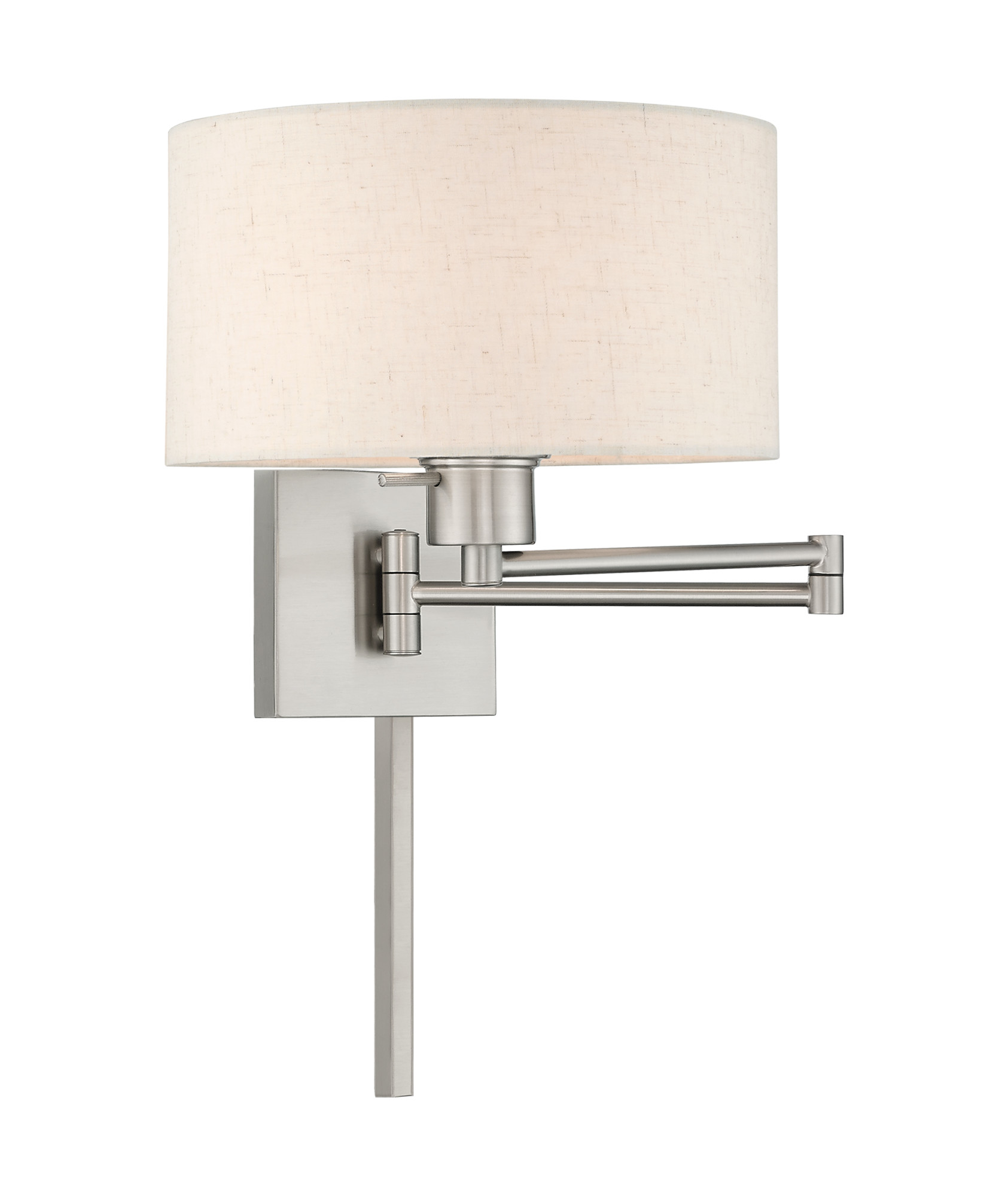Photos - Chandelier / Lamp NICKEL Livex Lighting 40037 Single Light 11" Tall Wall Sconce Brushed  Indoor Lighting Wall Sconces 40037-91 