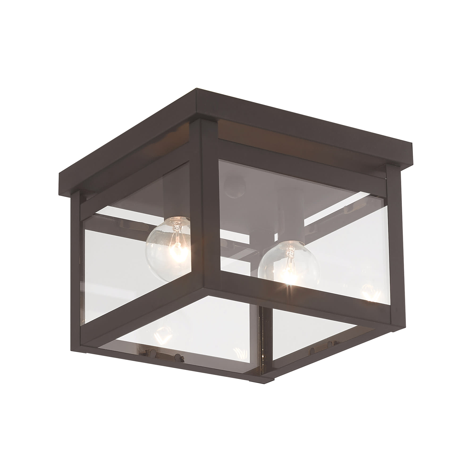 Photos - Chandelier / Lamp Livex Lighting 4031 Milford 2 Light 8" Wide Flush Mount Ceiling Fixture Bronze Indoor Lighting Ceiling Fixtures Flush Mount