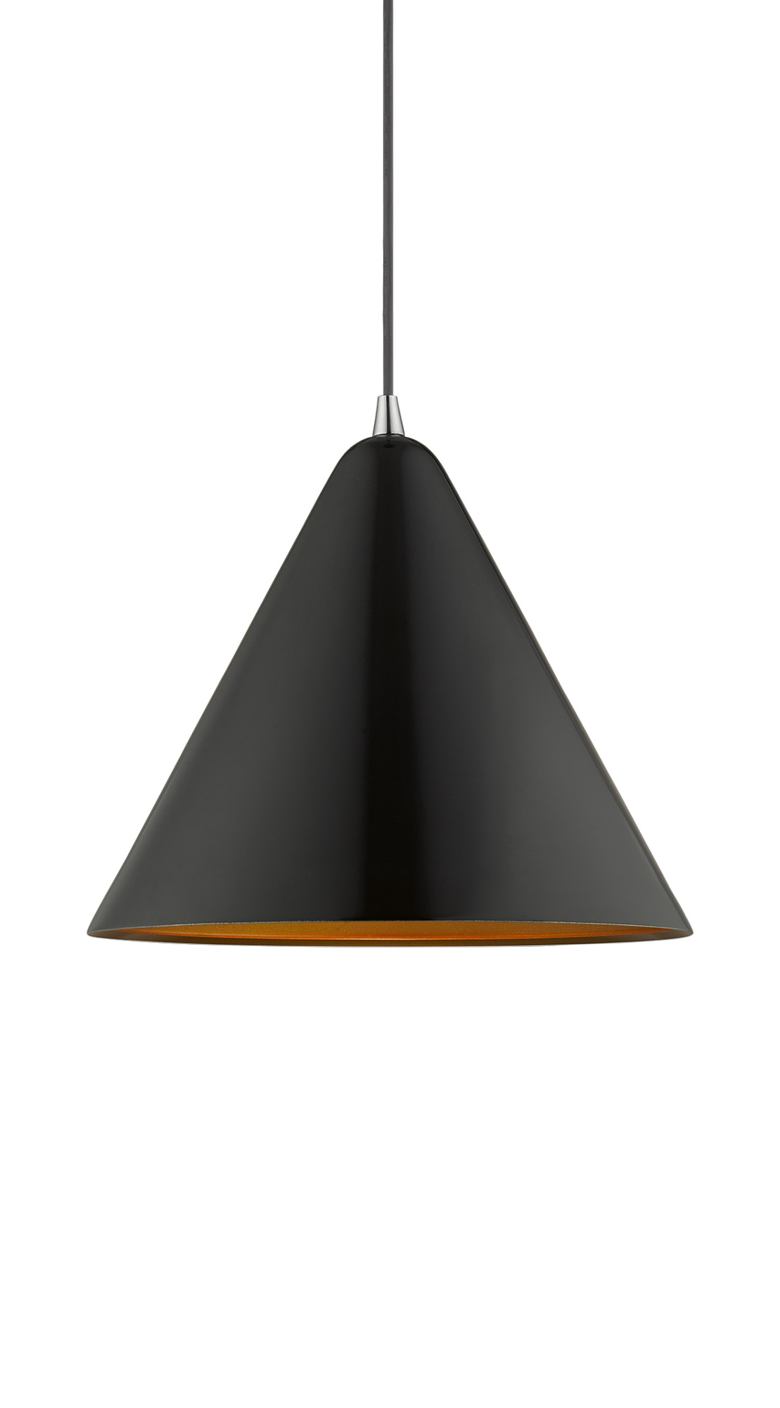 Photos - Chandelier / Lamp Livex Lighting 41176 Dulce 14" Wide Pendant Shiny Black Indoor Lighting Pendants 41176-68