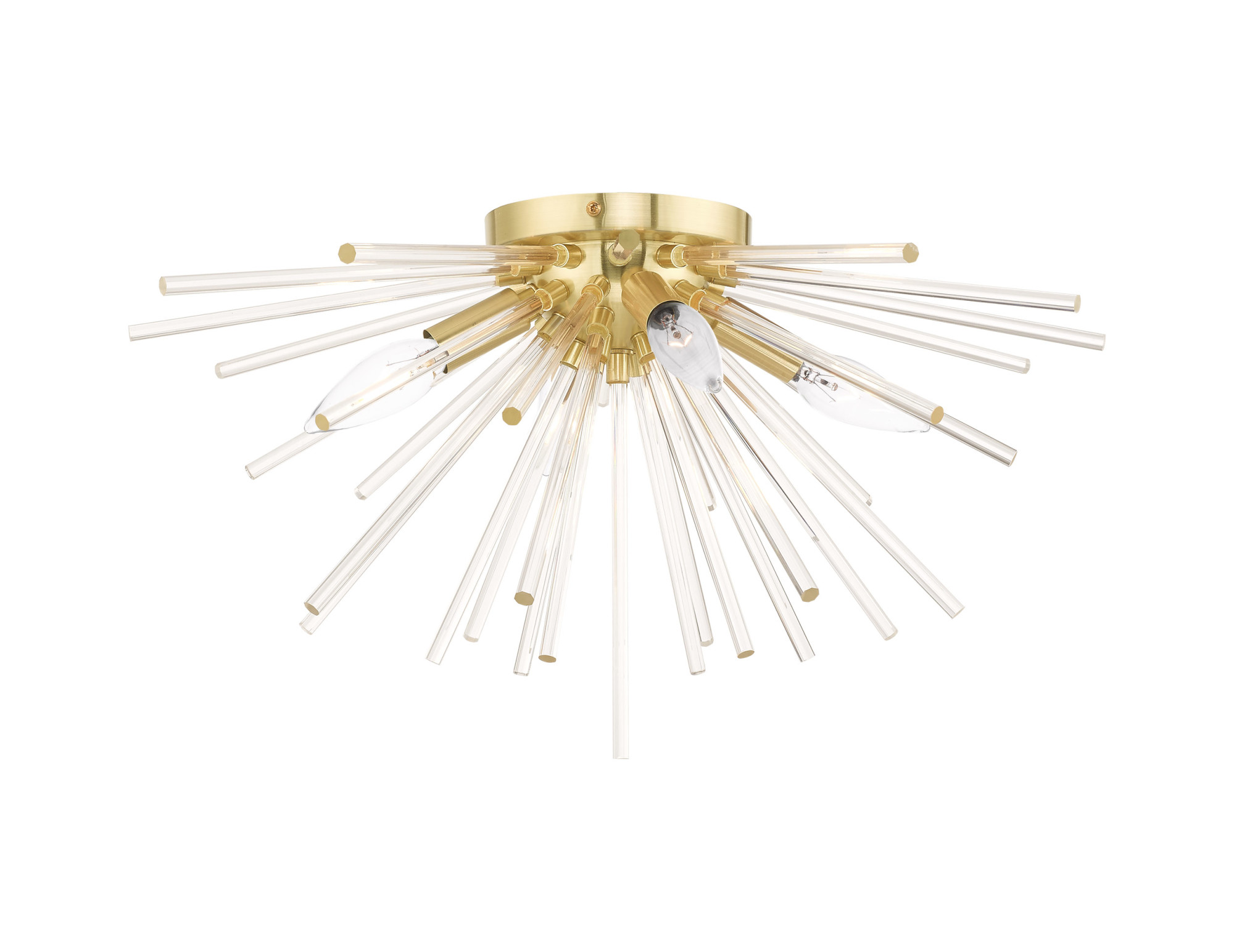 Photos - Chandelier / Lamp Utopia Livex Lighting 41250  4 Light 20" Wide Flush Mount Ceiling Fixture Satin Brass Indoor Lighting Ceiling Fixtures Flush 