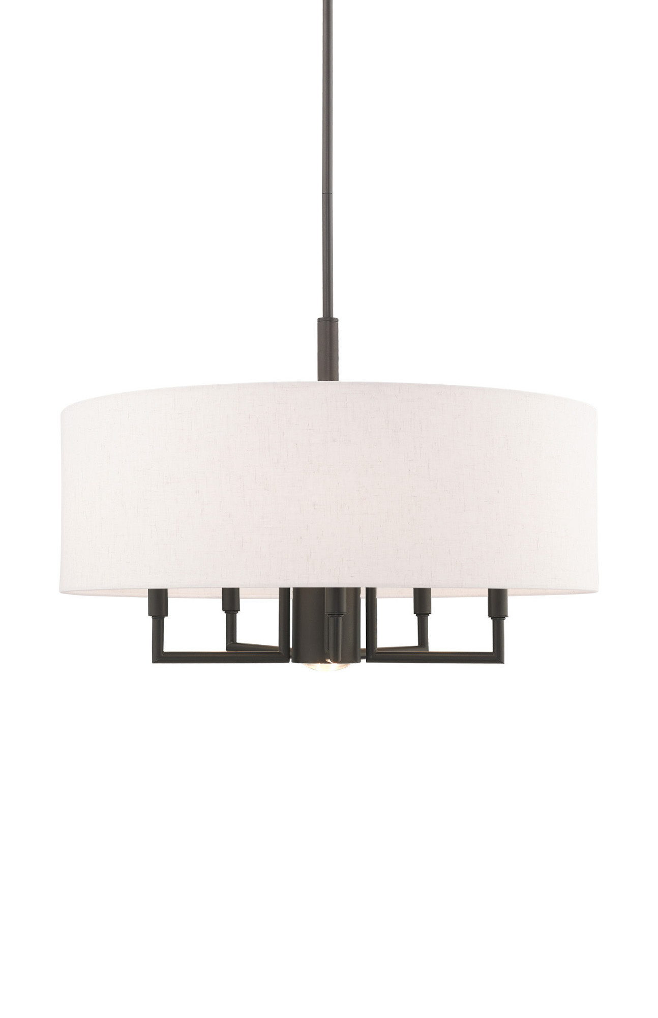Photos - Chandelier / Lamp Meridian Livex Lighting 42605  6 Light 24" Wide Drum Chandelier English Bronze Indoor Lighting Chandeliers 42605-92 