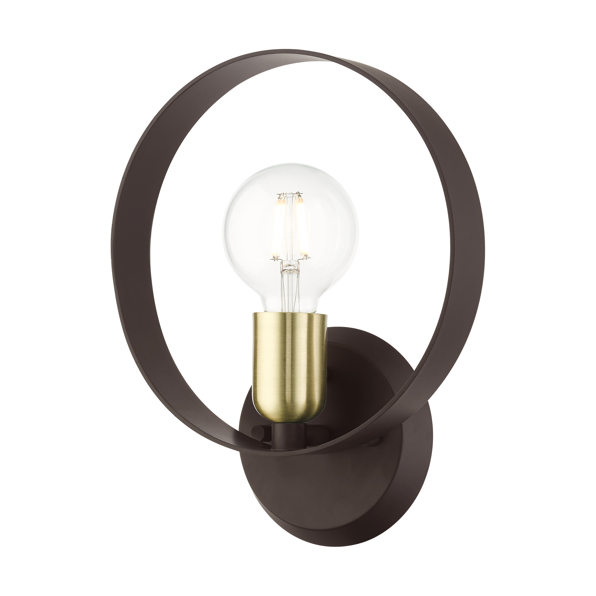 Photos - Chandelier / Lamp Modesto Design Livex Lighting 46421 Modesto 11" Tall Wall Sconce Bronze Indoor Lighting Wall Sconces 46421-07 