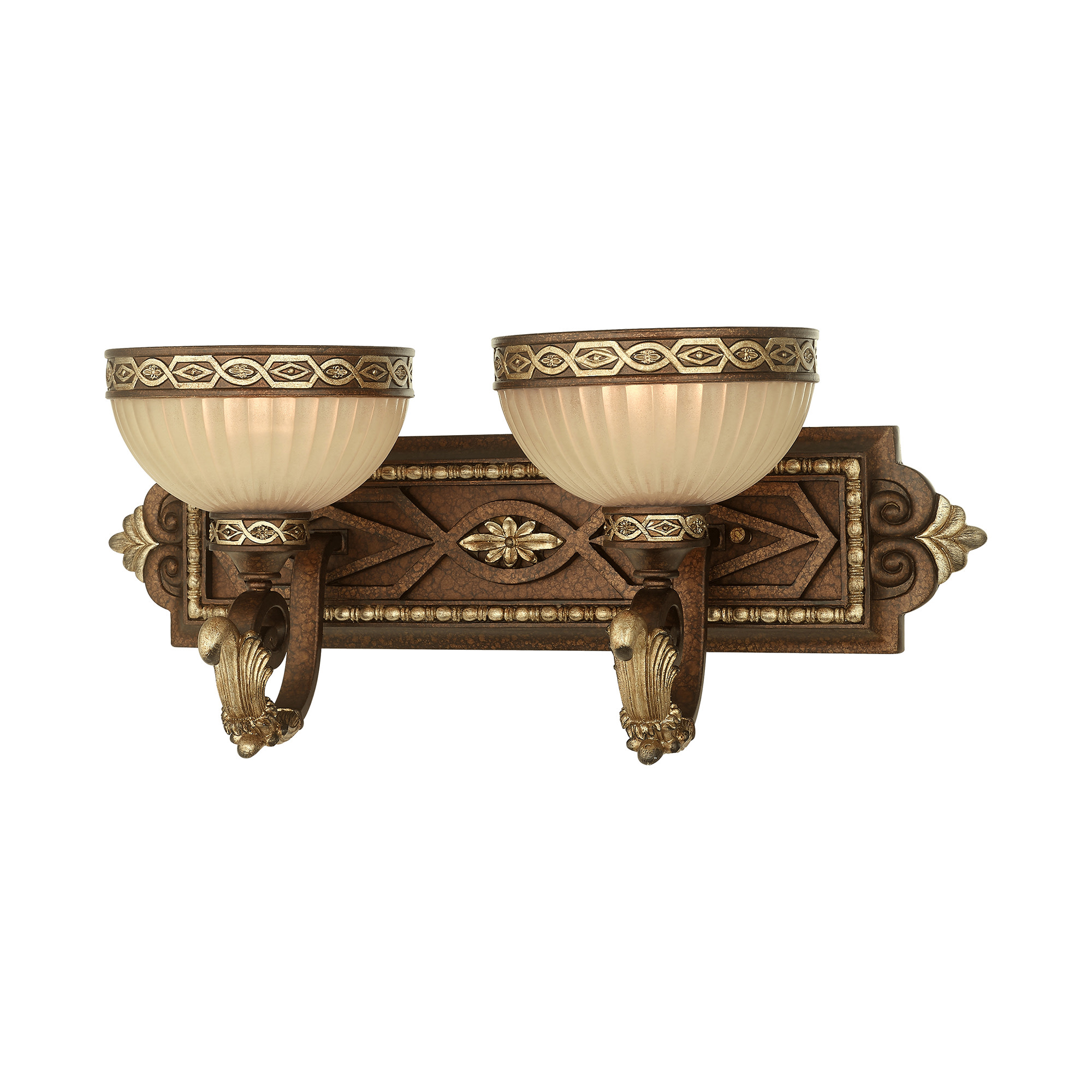 Photos - Chandelier / Lamp Livex Lighting 8532 Seville 2 Light Bathroom Vanity Light Palacial Bronze with Gilded Accents Indoor Lighting Bathroom Fixtu