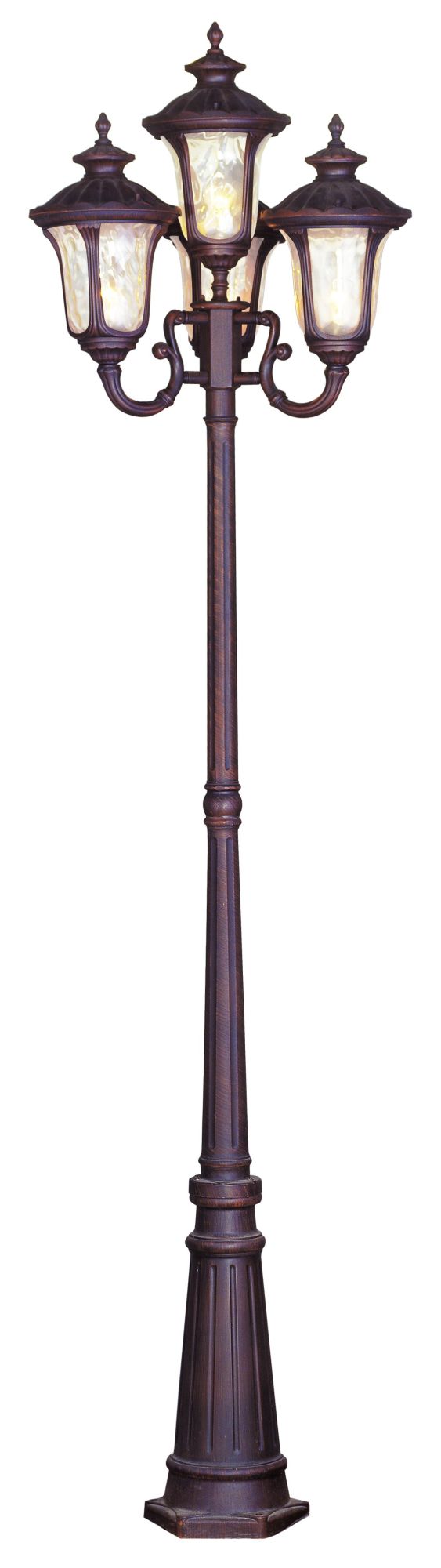 Photos - Floodlight / Street Light Oxford Livex Lighting 7669  4 Light Outdoor Post Light with Post Included Imperial Bronze Outdoor Lighting Post Lights Post M 