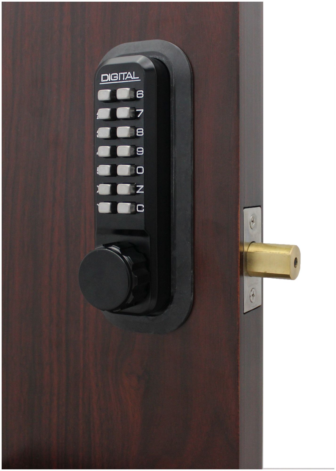 Photos - Door Handle Jet Lockey 2000 Series Keyless Entry Single Combination Mechanical Knobset with Interior Thumb Turn -  Black - 2210JB 2210JBM 