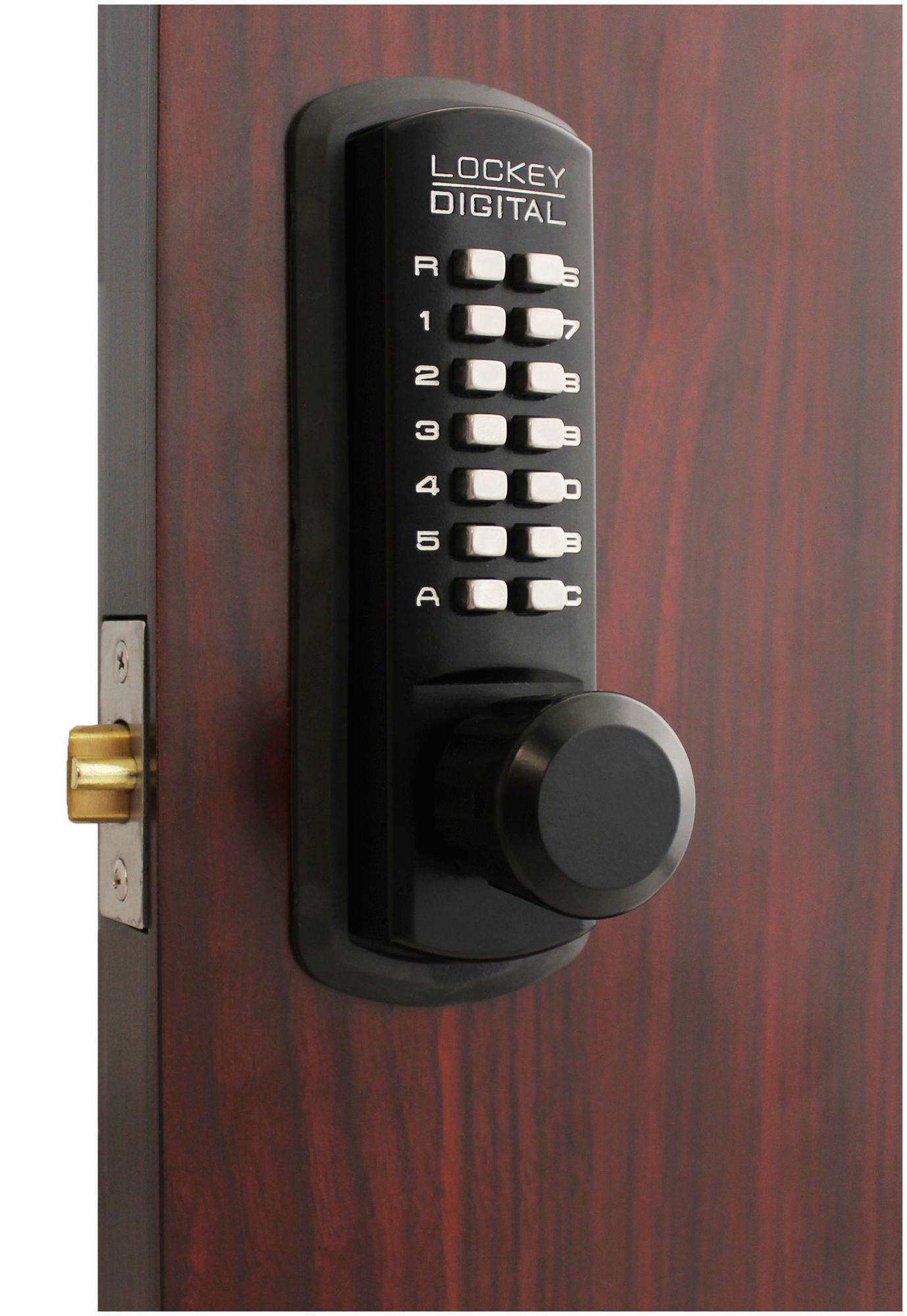 Photos - Door Handle Jet Lockey 3000 Series Keyless Entry Single Combination Mechanical Knobset -  Black Marine Grade - 3830JBMG 3830JBMG 
