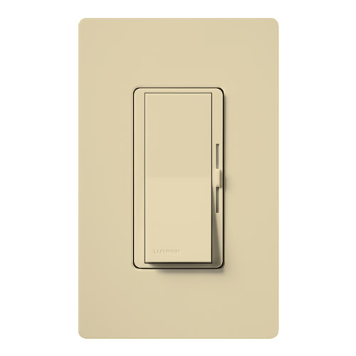 Photos - Household Switch Lutron DVTV Diva 30mA Sink 24 Volt Single-Pole/3-Way 0-10V Gloss Dimmer Switch Ivory Wall Controls Dimmers DVTV-IV