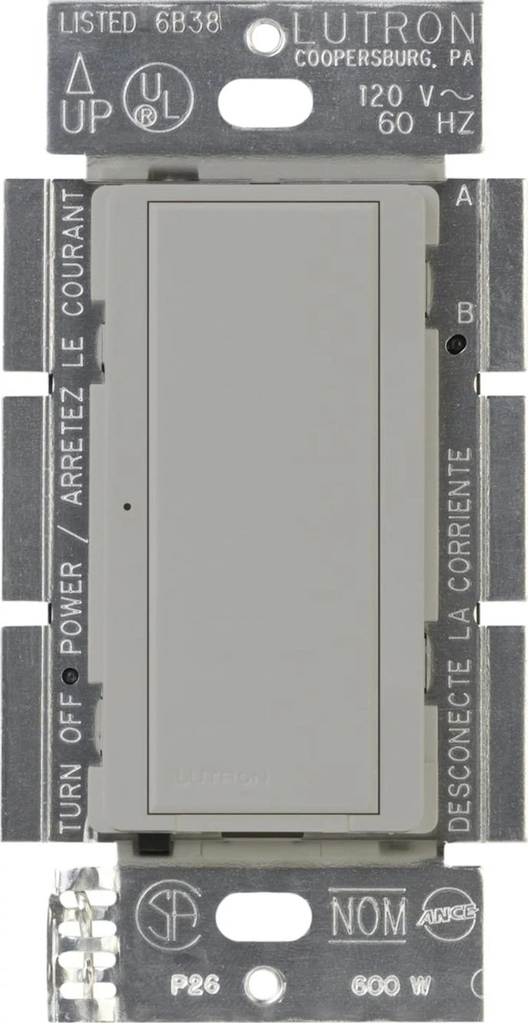 Photos - Household Switch Lutron MA-S8AM Maestro 120 Volt 8 Ampere Single Pole/3-Way Digital Switch Gray Wall Controls Switches Switches MA-S8AM-GR