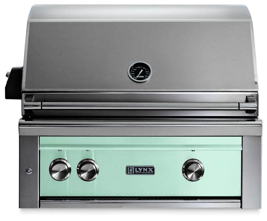 Lynx L30ATRSULP Professional 30 Inch Built-In Grill with 840 sq. in. Cooking Surface, 2 Trident Burners, Dual Position Rotisserie, Halogen Lighting (Surf, Liquid Propane)