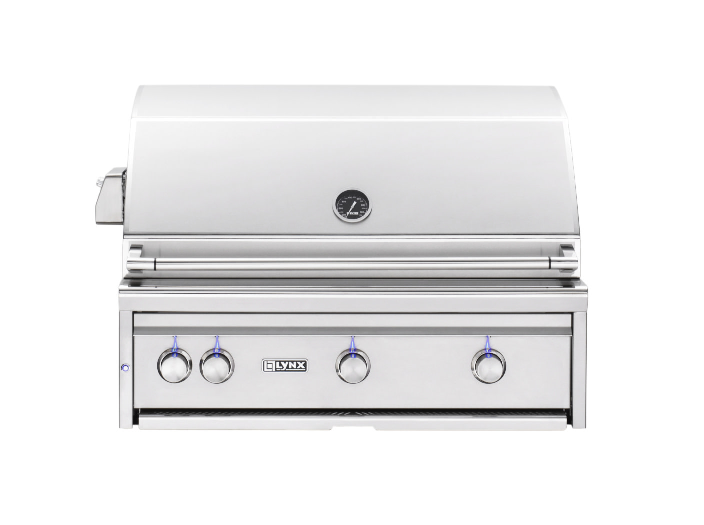 Lynx L36TRLP 36 inch Professional Built-In Gas Grill with 935 sq. in. Cooking Area, 73000 Total BTU, 1 Trident Infrared Burner , 2 Ceramic Burners, Dual Position Rotisserie, Halogen Lighting (Stainless Steel, Liquid Propane)