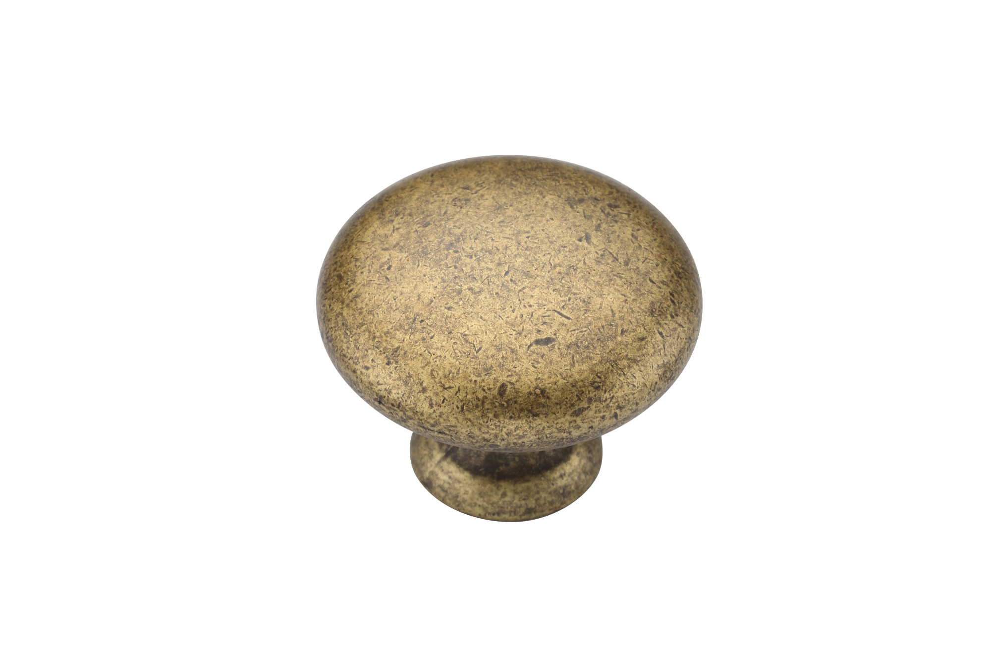 Photos - Furniture Hardware Inch Manzoni MB4226-035 1-3/8 Zamac Mushroom Cabinet Knob from the Classic European Renaissance Collection Distressed Brass