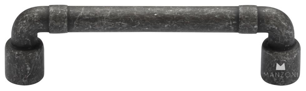 Photos - Furniture Hardware Mystic Manzoni MG0785-160  6-5/16" Center to Center Industrial Pipe Handle Cabinet Pull - Made in Italy Vintage Black Iron Ca 