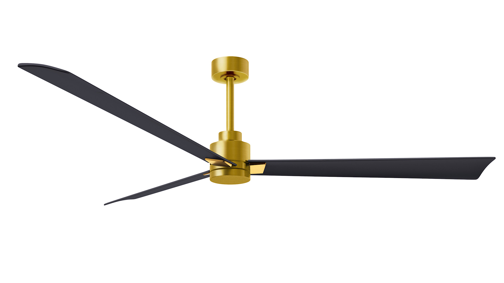 Photos - Fan Matthews  Company AK-72 Alessandra 72" 3 Blade Indoor / Outdoor Ceiling  Brushed Brass / Matte Black s Ceiling s