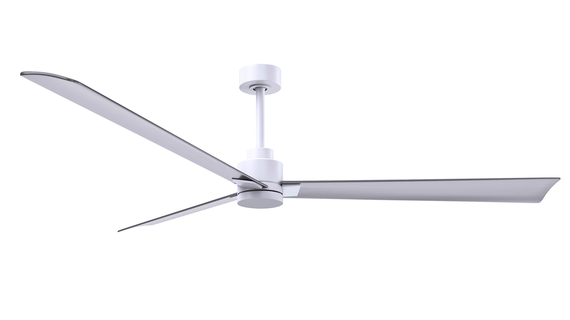 Photos - Fan Blade Matthews  Company AK-72 Alessandra 72" 3  Indoor / Outdoor Ceiling  Matte White / Brushed Nickel s Ceiling  