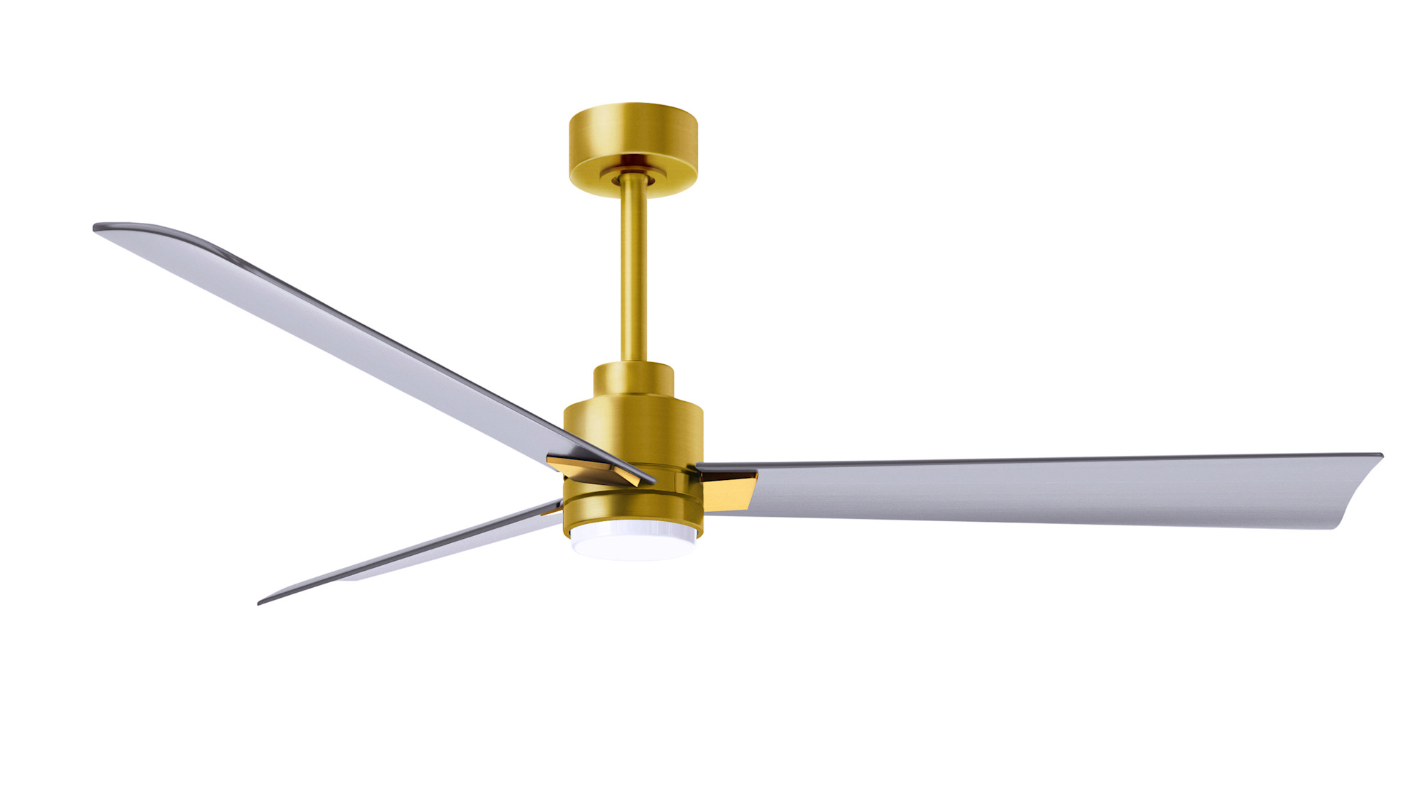 Photos - Fan Blade Matthews  Company AKLK-56 Alessandra 56" 3  Indoor / Outdoor Ceiling  Brushed Brass / Brushed Nickel s Ceiling 