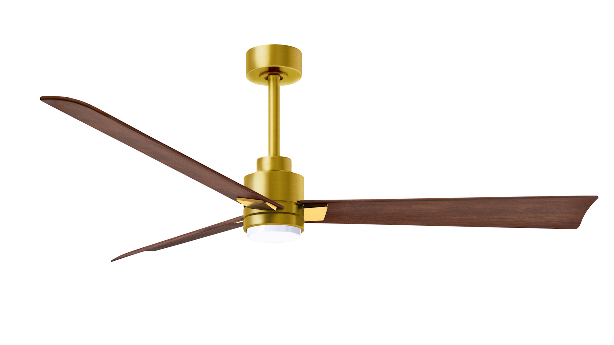 Photos - Fan Blade Matthews  Company AKLK-56 Alessandra 56" 3  Indoor / Outdoor Ceiling  Brushed Brass / Walnut s Ceiling s Ou 