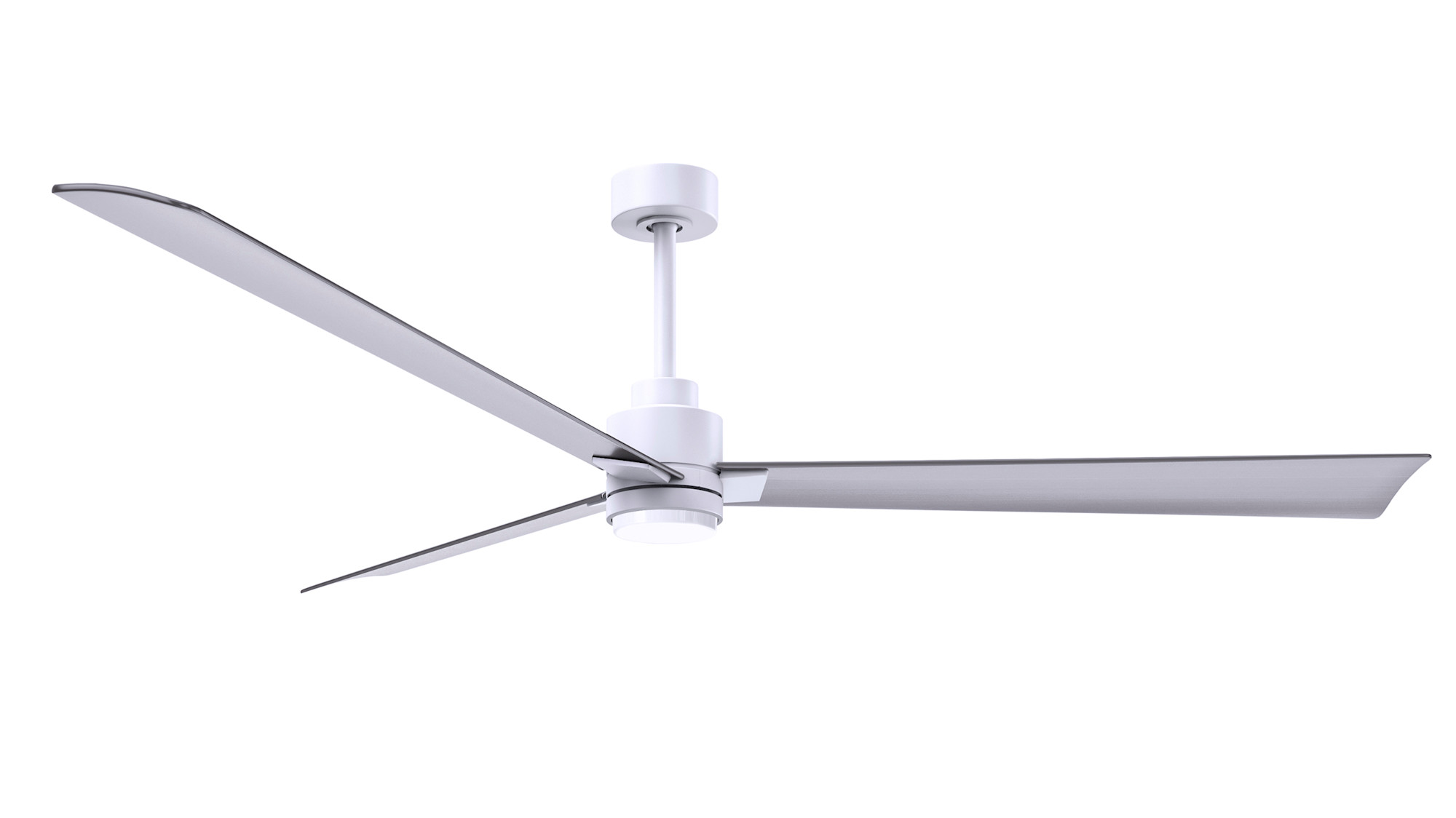 Photos - Fan Blade Matthews  Company AKLK-72 Alessandra 72" 3  Indoor / Outdoor Ceiling  Matte White / Brushed Nickel s Ceiling F 