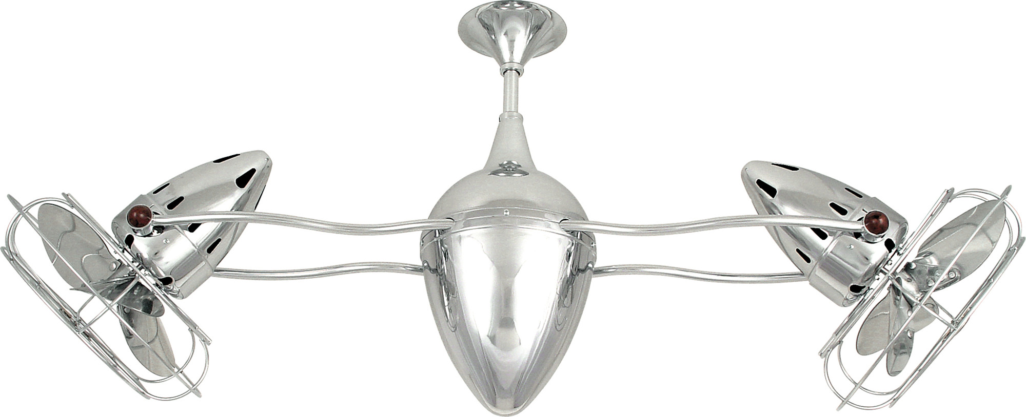 Matthews Fan Company AR-MTL Ar Ruthiane 13" 6 Blade Indoor Ceiling Fan Chrome Fans Ceiling Fans Indoor Ceiling Fans