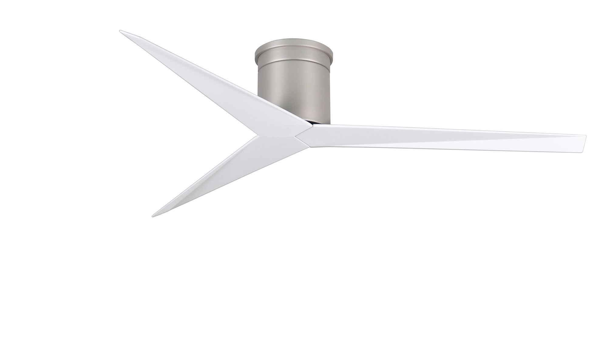 Photos - Fan Matthews Company EKH Eliza 56" 3 Blade Indoor / Outdoor Hugger Ceiling with Remote Control Brushed Nickel / White Fa