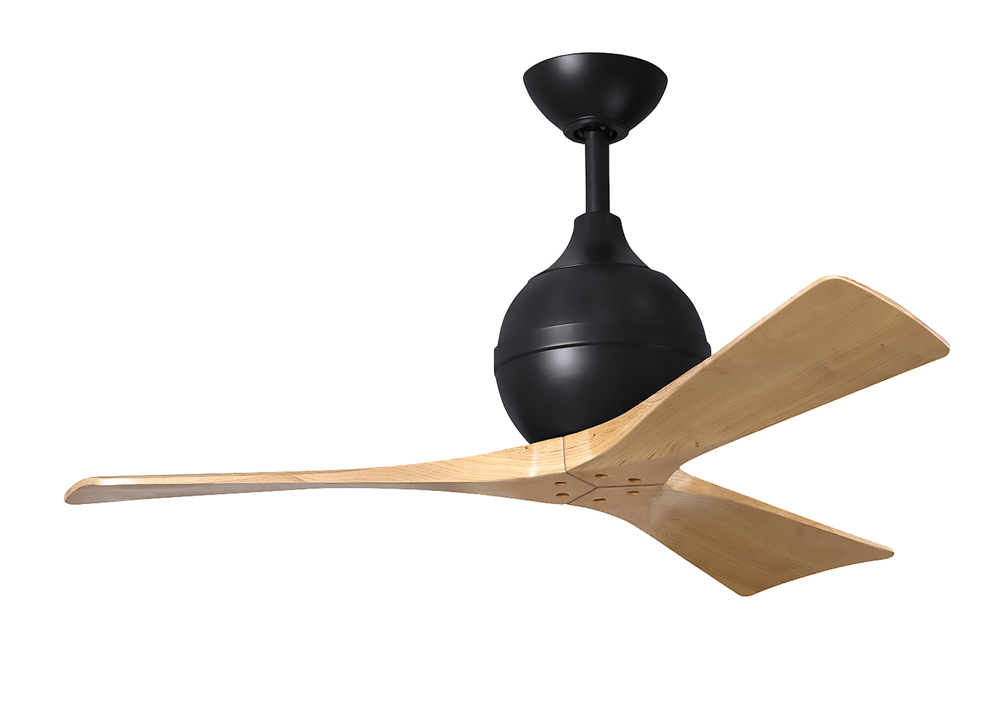 Photos - Fan Blade Matthews  Company IR3-42 Irene-3 42" 3  Indoor Ceiling  Matte Black / Light Maple s Ceiling s Indoor Ceilin 