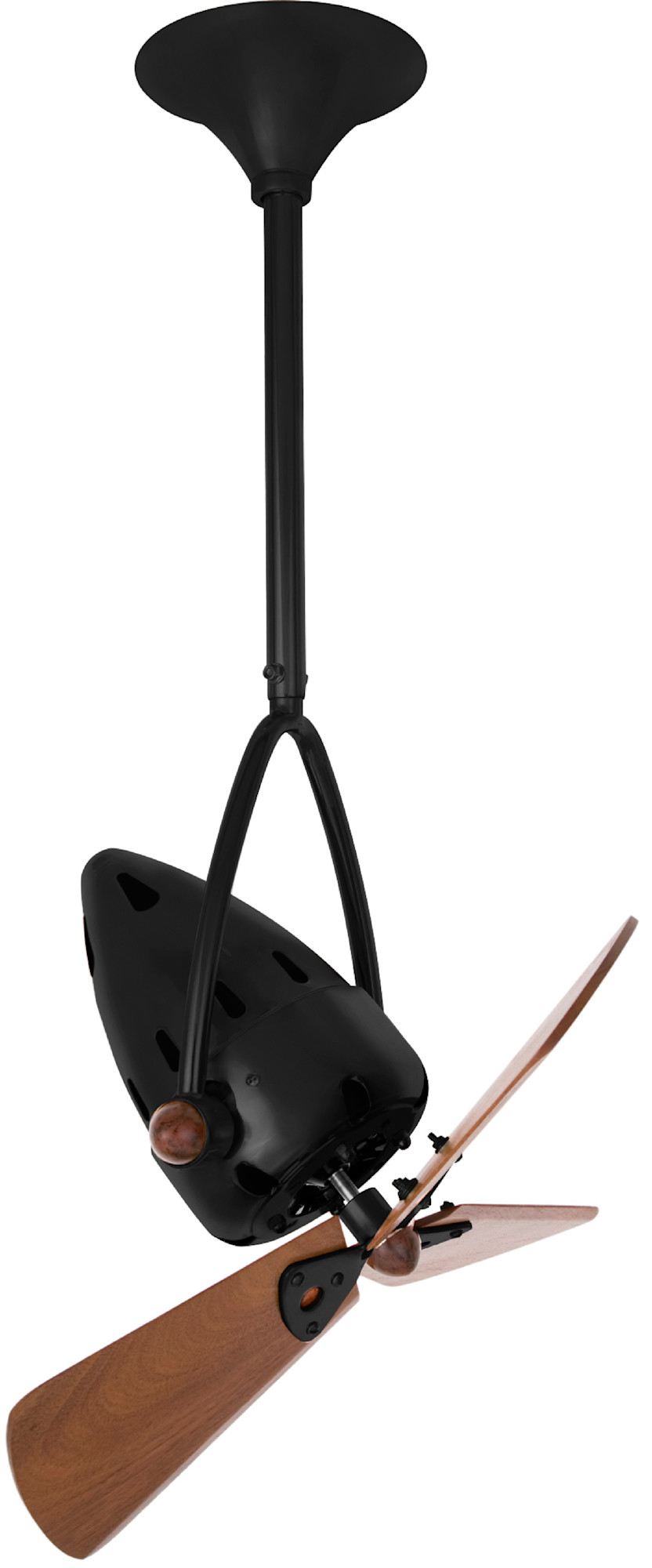 Matthews Fan Company JD-WD Jarold Direcional 16" 3 Blade Indoor Ceiling Fan Black Fans Ceiling Fans Indoor Ceiling Fans