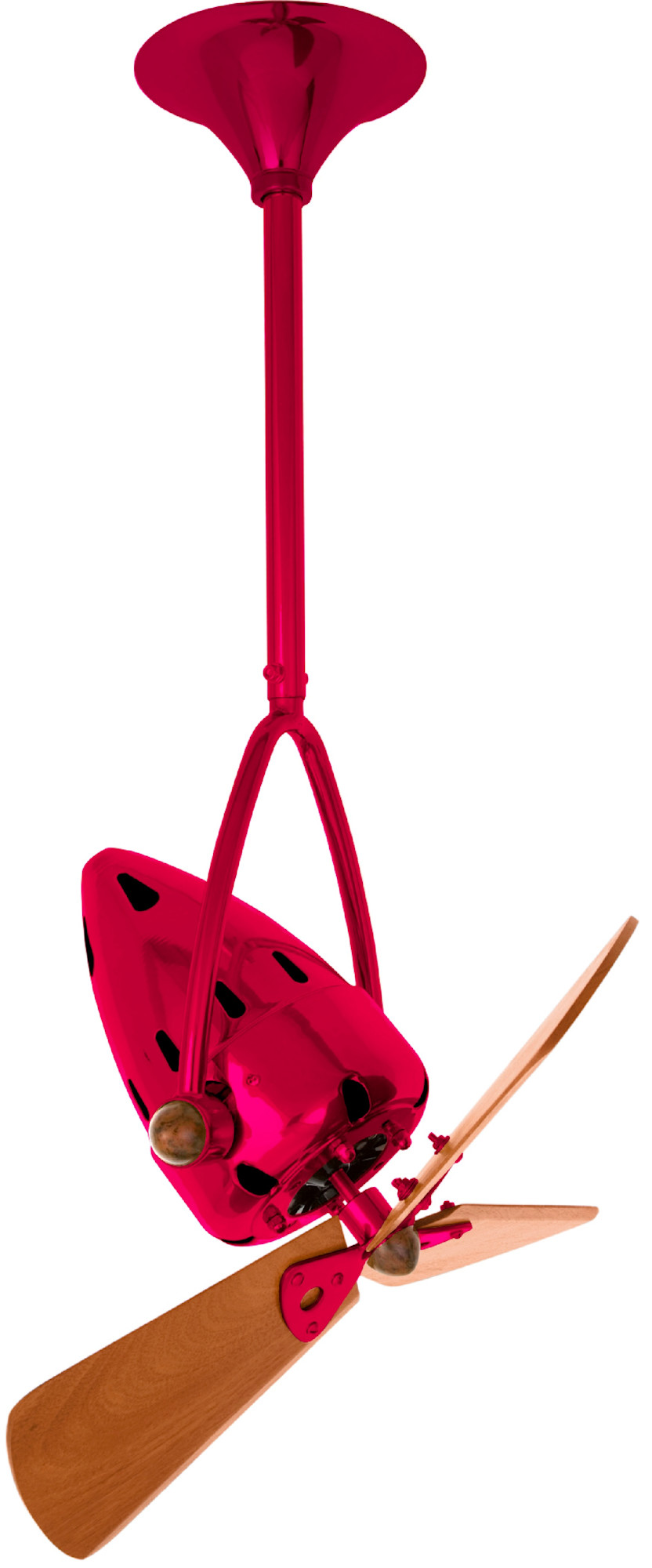 Matthews Fan Company JD-WD Jarold Direcional 16" 3 Blade Indoor Ceiling Fan Red Fans Ceiling Fans Indoor Ceiling Fans