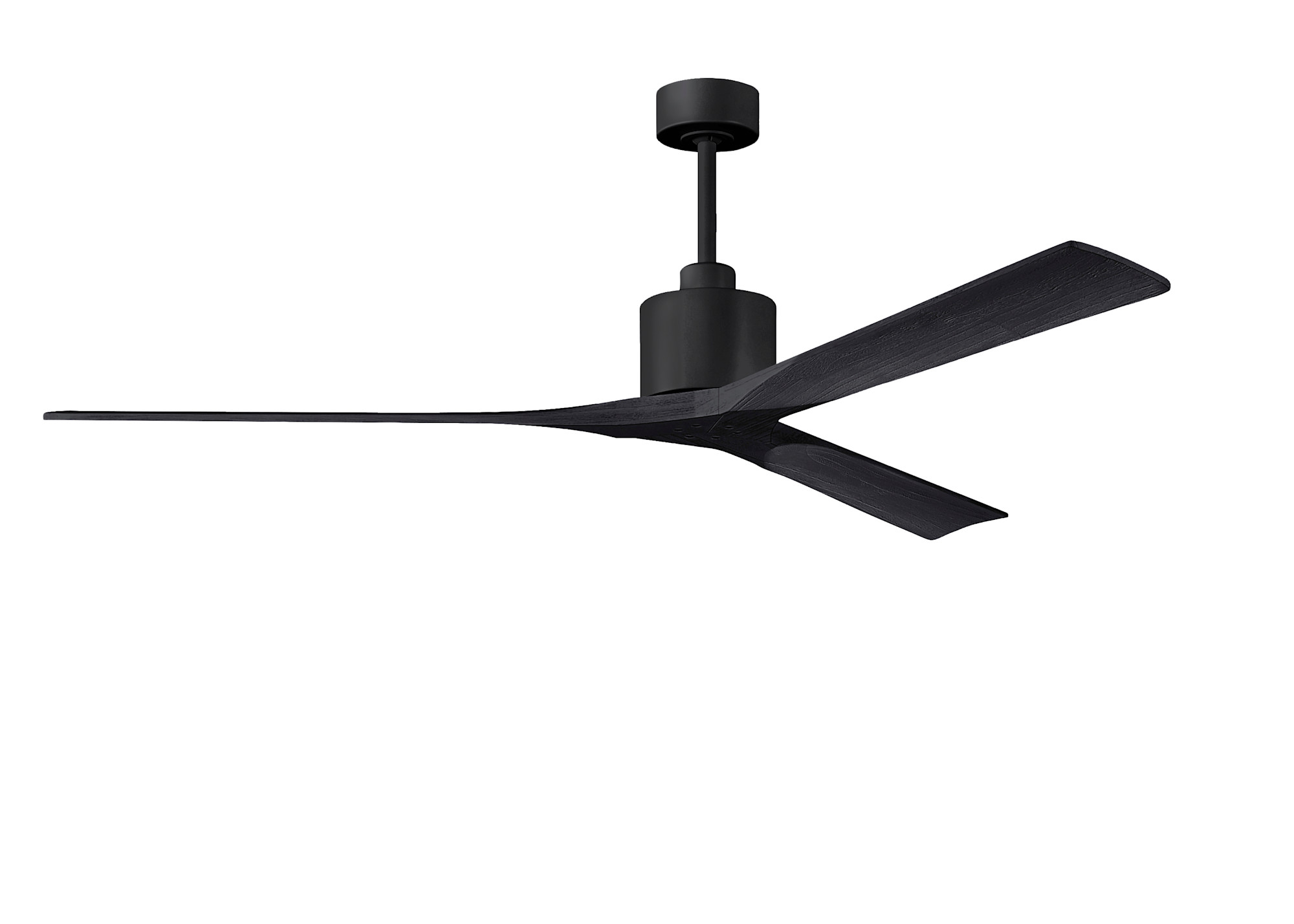 Photos - Fan Matthews  Company NKXL-BK-72 Nan XL 72" 3 Blade Indoor Ceiling  with Remote Control Matte Black / Matte Black s Cei