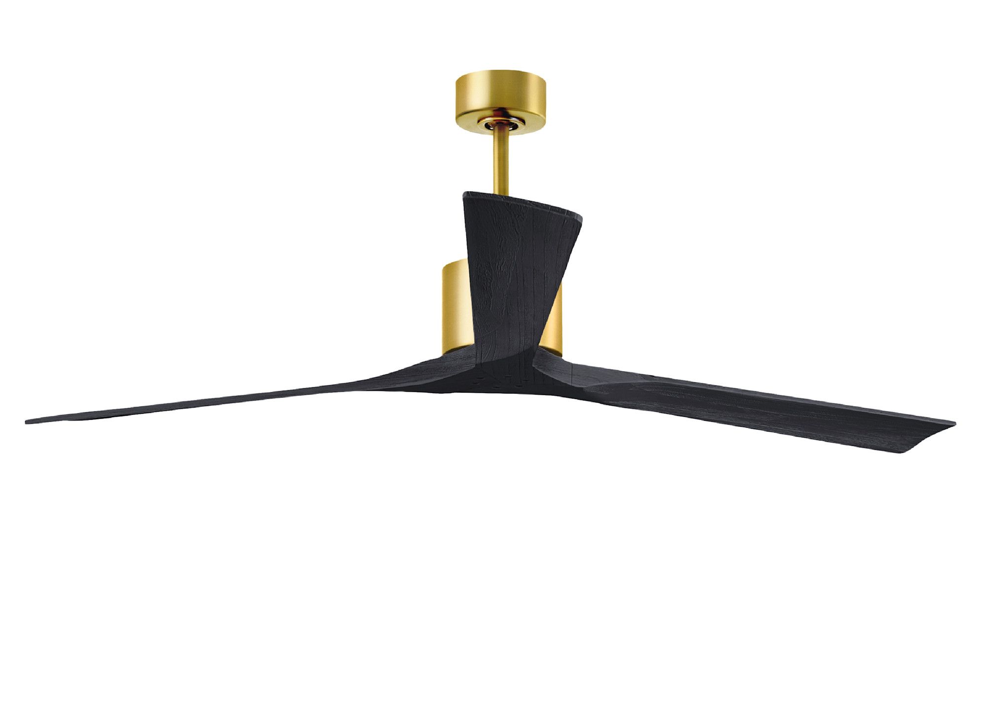 Photos - Fan Matthews  Company NKXL-BRBR-72 Nan XL 72" 3 Blade Indoor Ceiling  with Wall and Remote Control Brushed Brass / Matte B