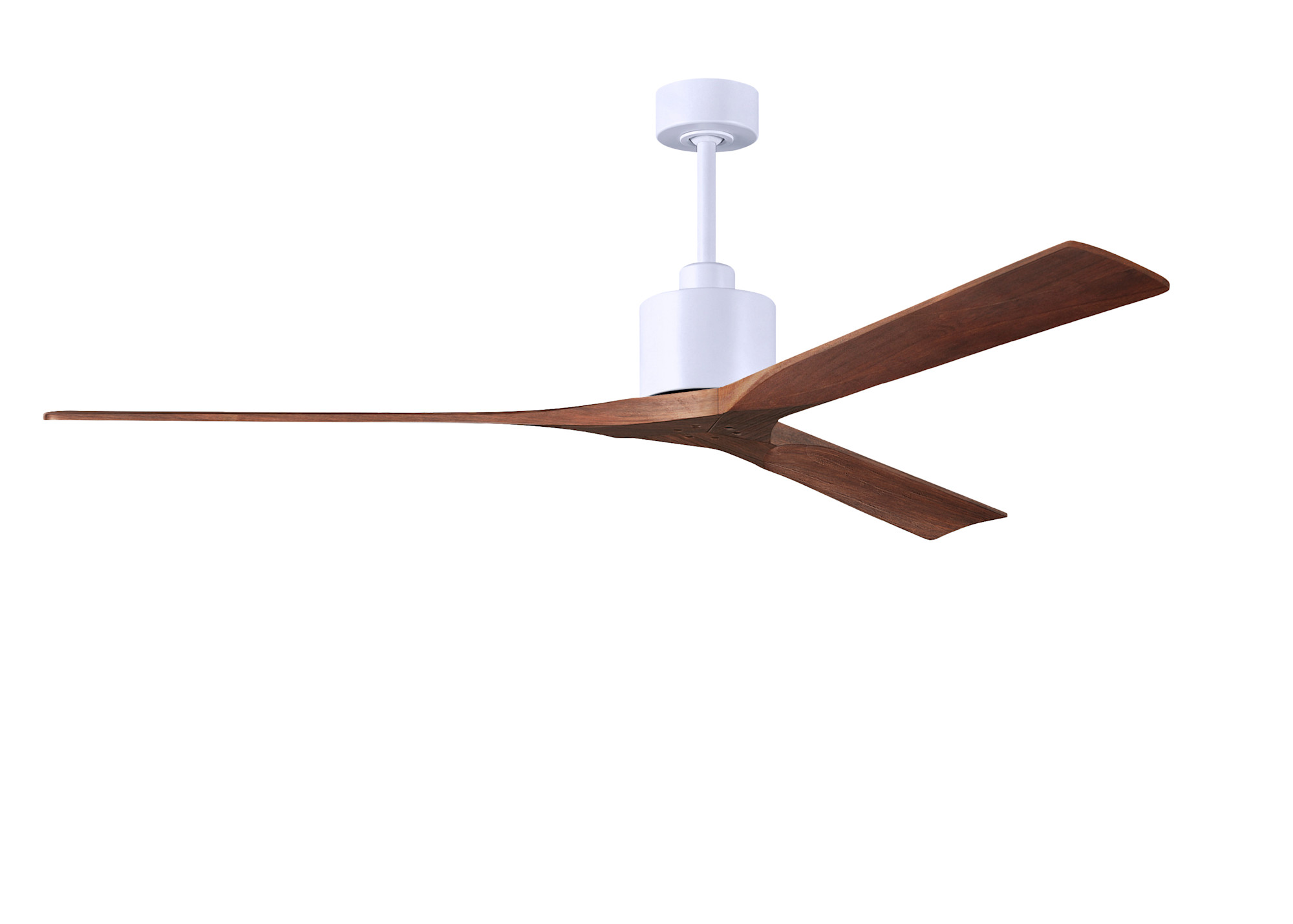 Photos - Fan Matthews  Company NKXL-MWH-72 Nan XL 72" 3 Blade Indoor Ceiling  with Remote Control Matte White / Walnut s Ceiling