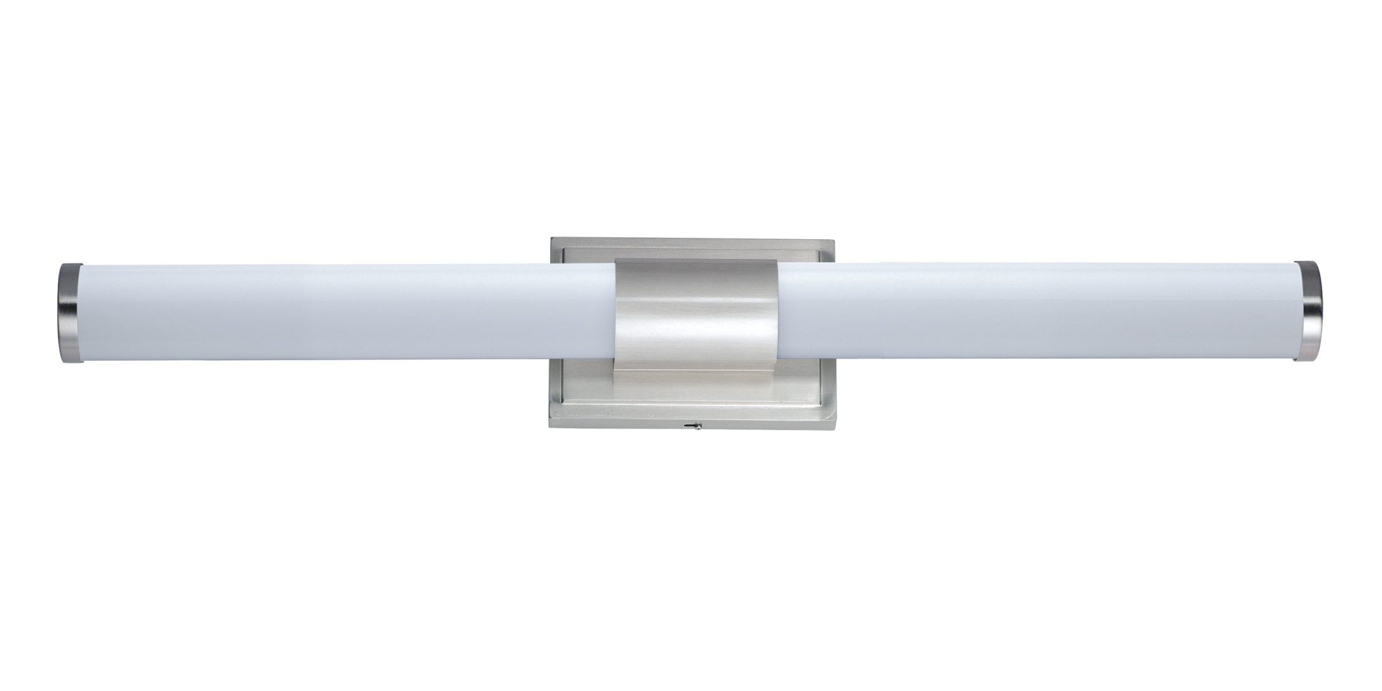 Photos - Chandelier / Lamp MAXIM 52116 Optic 30" Tubular LED Bath Bar Satin Nickel / White Glass Indoor Lighting Bathroom Fixtures Bath Bar 52116WTSN 