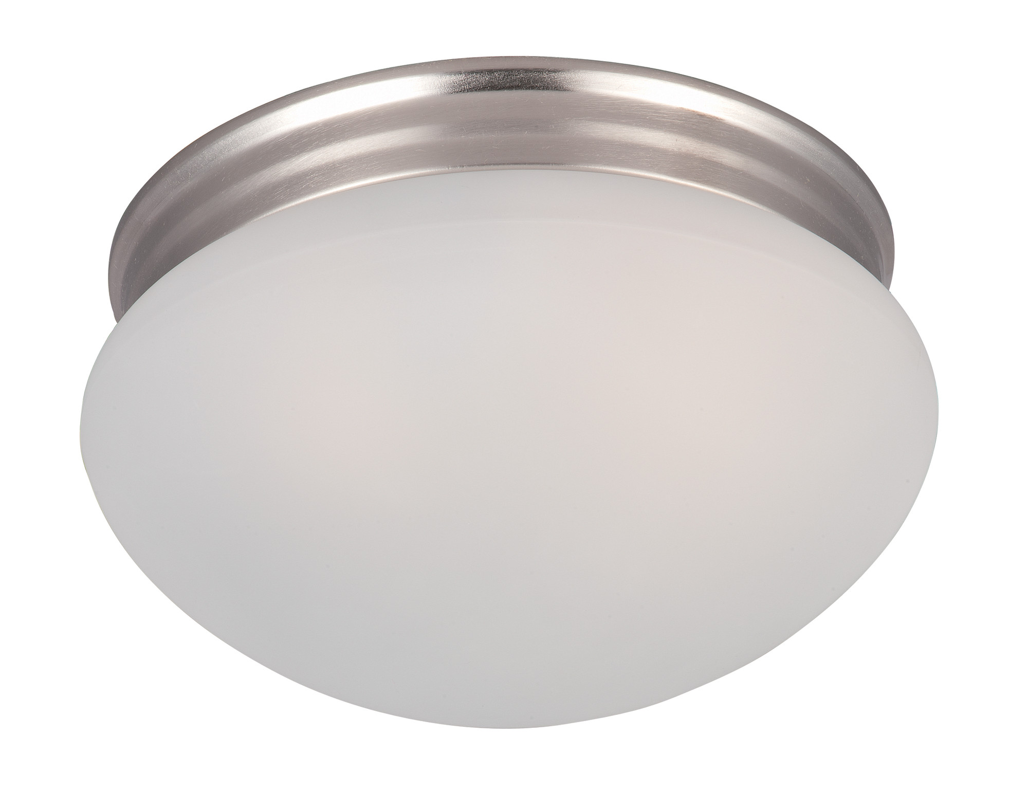 Photos - Chandelier / Lamp MAXIM 5885 Essentials 9" Wide 2 Light Ceiling Light Satin Nickel / Frosted Glass Indoor Lighting Ceiling Fixtures Flush Moun 