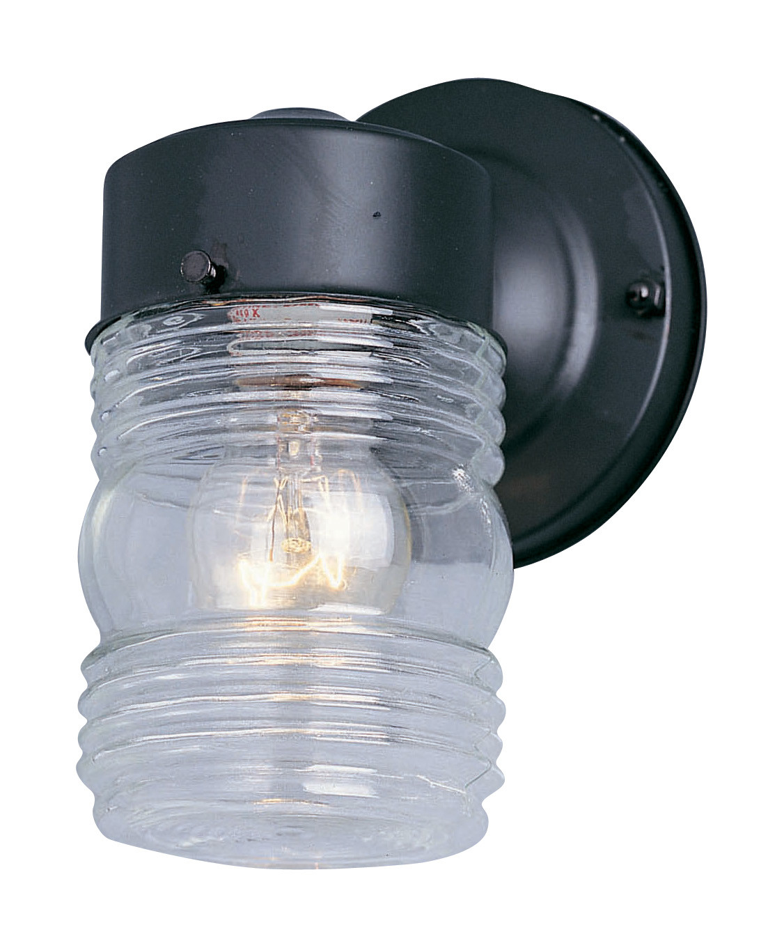 Photos - Floodlight / Street Light MAXIM 92001 Side Door 8" 1 Light Wall Sconce Black / Clear Glass Outdoor Lighting Wall Sconces Outdoor Wall Sconces 92001CLB 