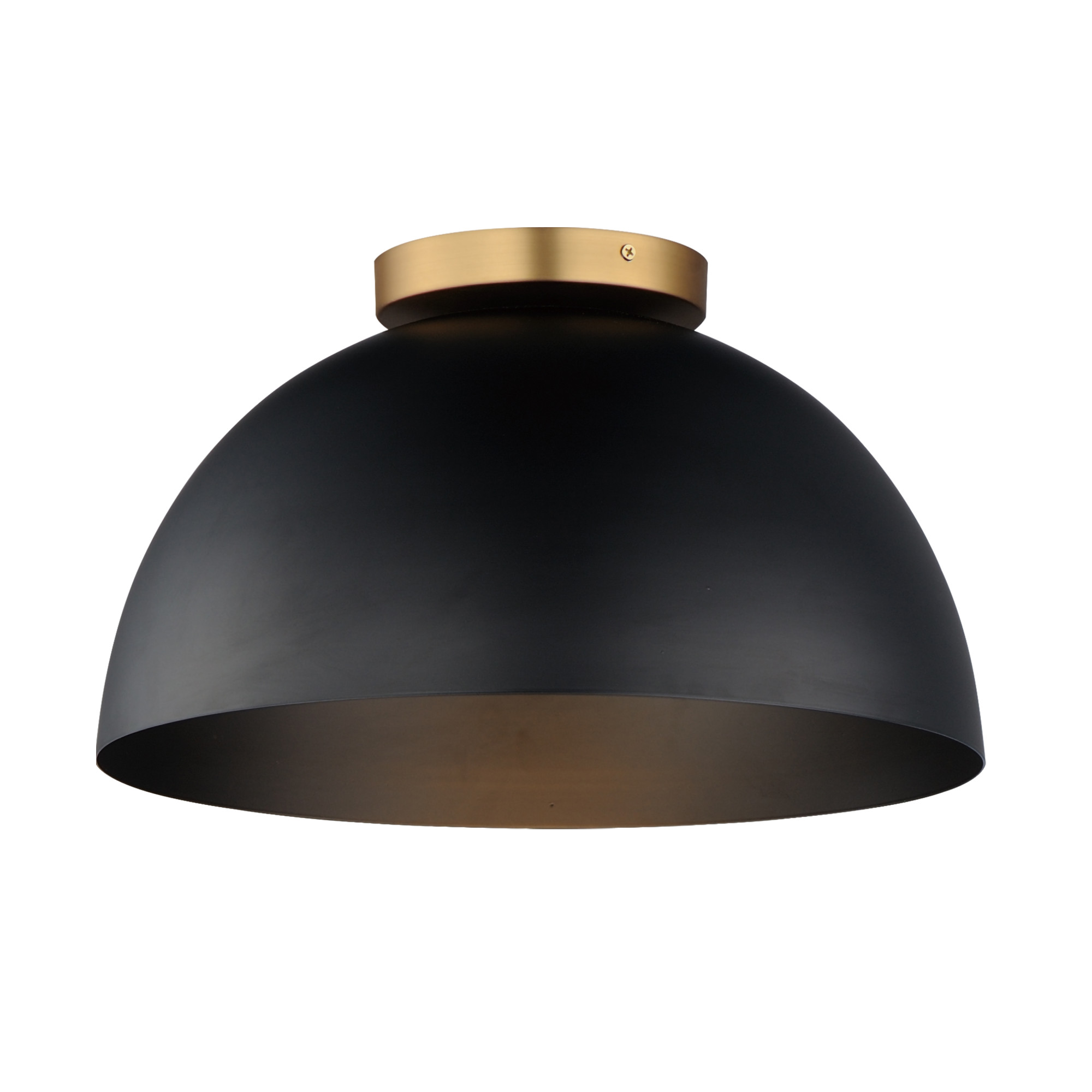 Photos - Chandelier / Lamp MAXIM 10029 Thelonious 16" Wide Flush Mount Ceiling Fixture Black / Natural Aged Brass Indoor Lighting Ceiling Fixtures Flus 